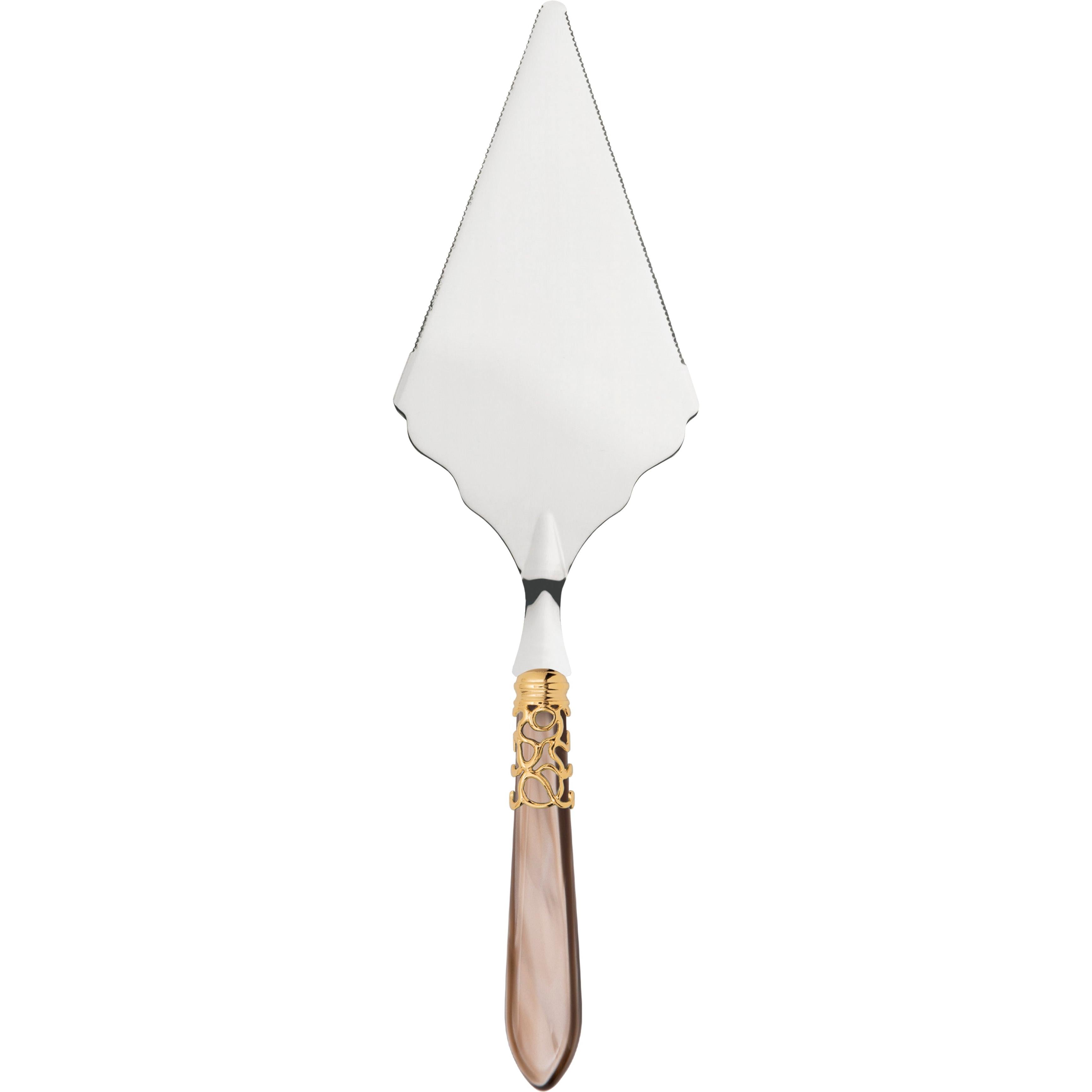 Melodia Gold Large Cake Server Serrated - taupe