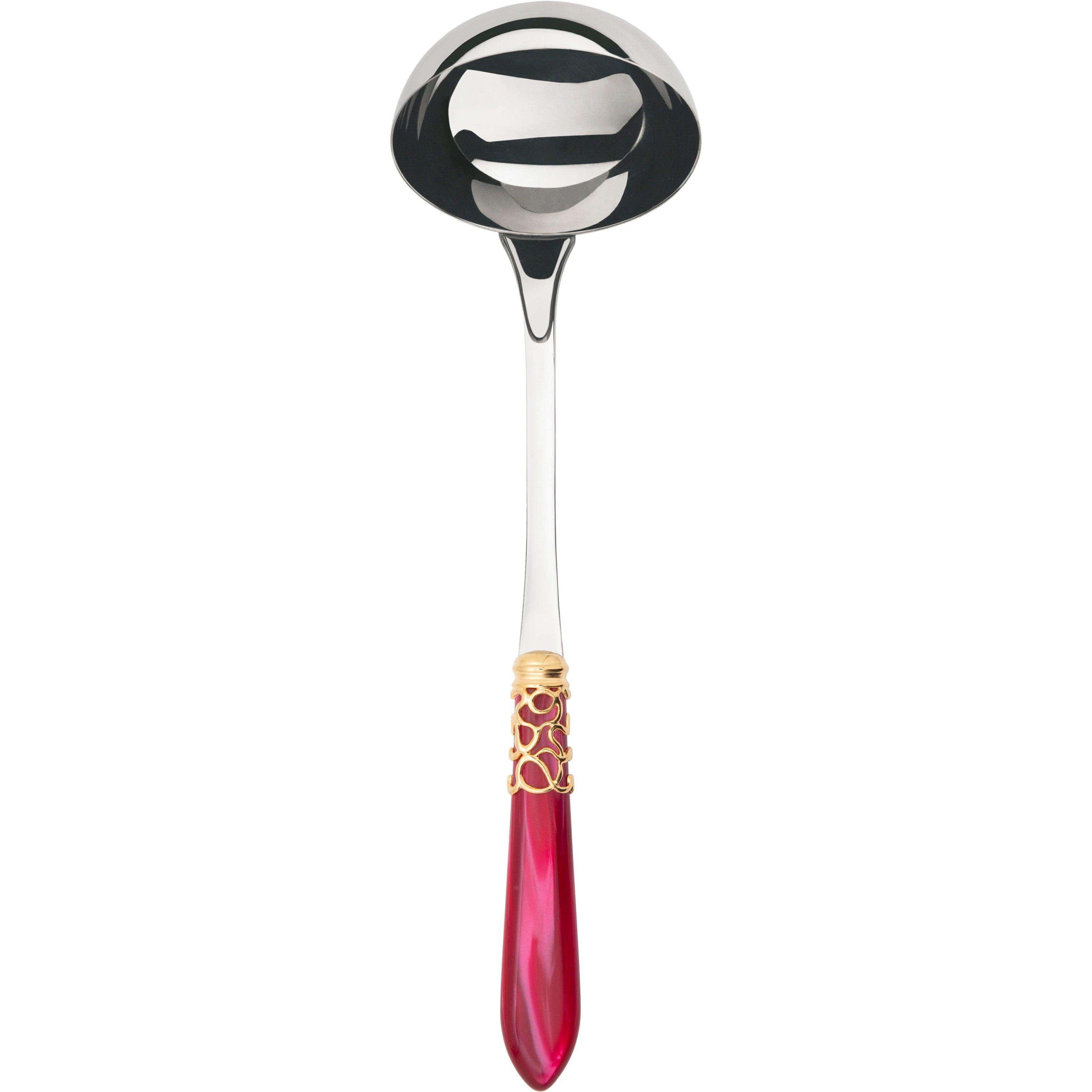Melodia Gold Soup Ladle - raspberry