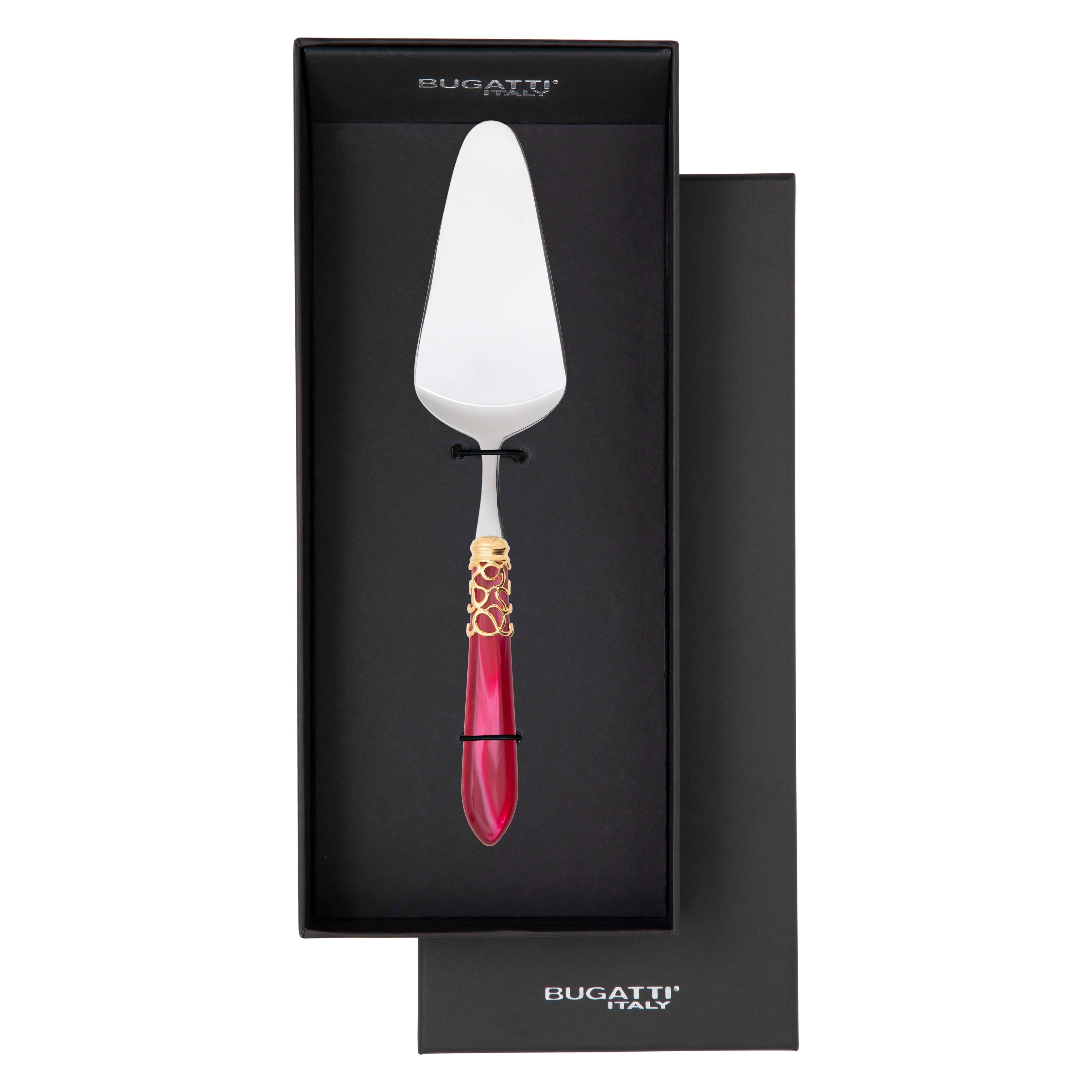 Melodia Gold Cake Server in gift box - raspberry