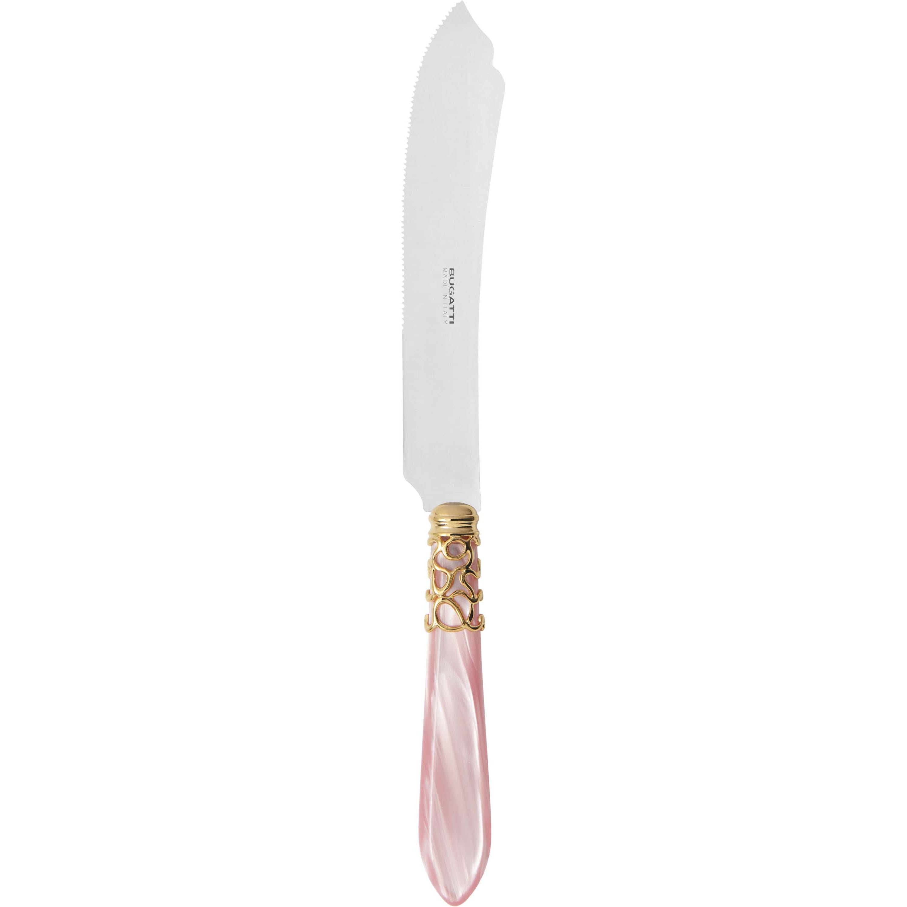 Melodia Gold Cake Knife 28 cm (11.02 inch) - pink