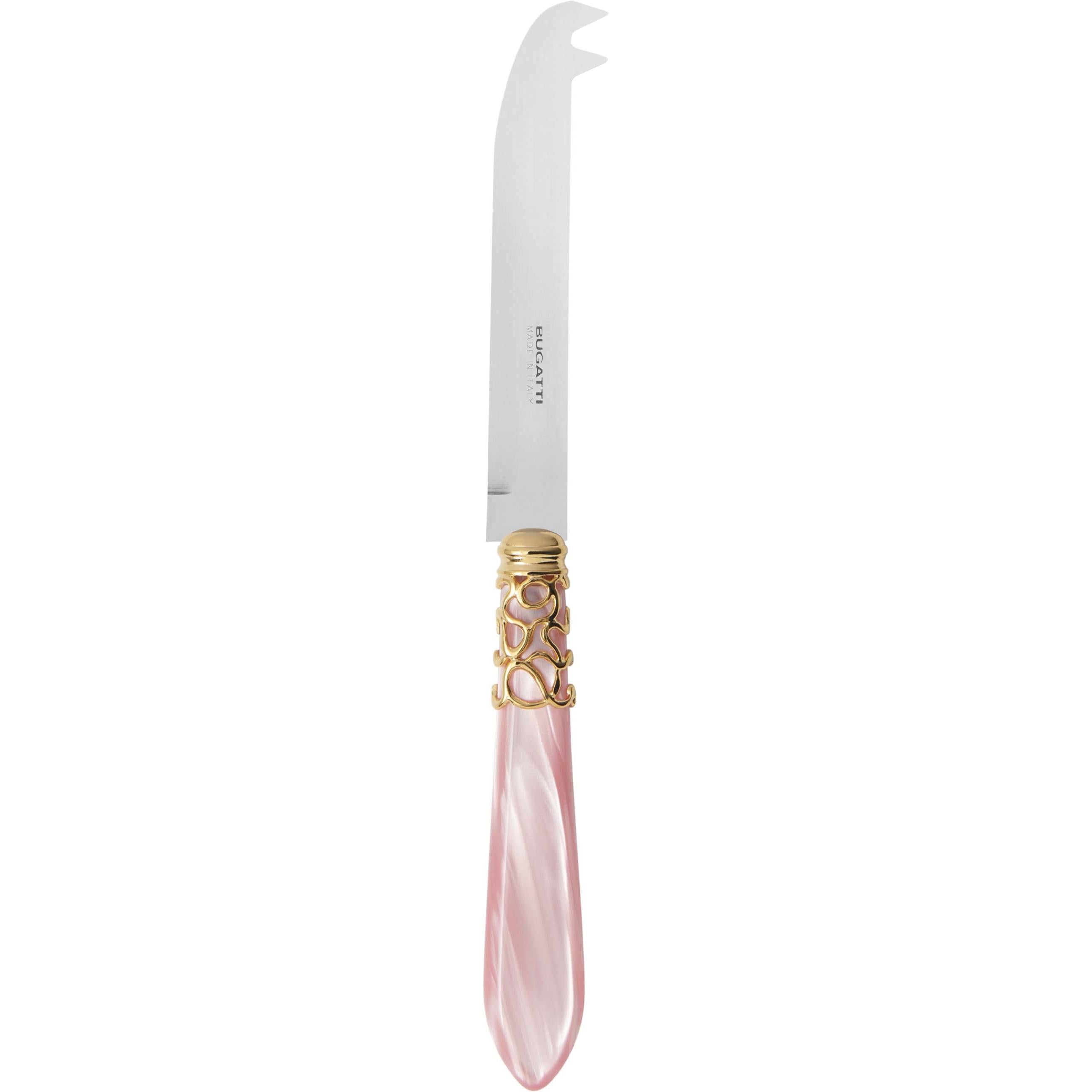 Melodia Gold 2 point "deer" cheese Knife - pink
