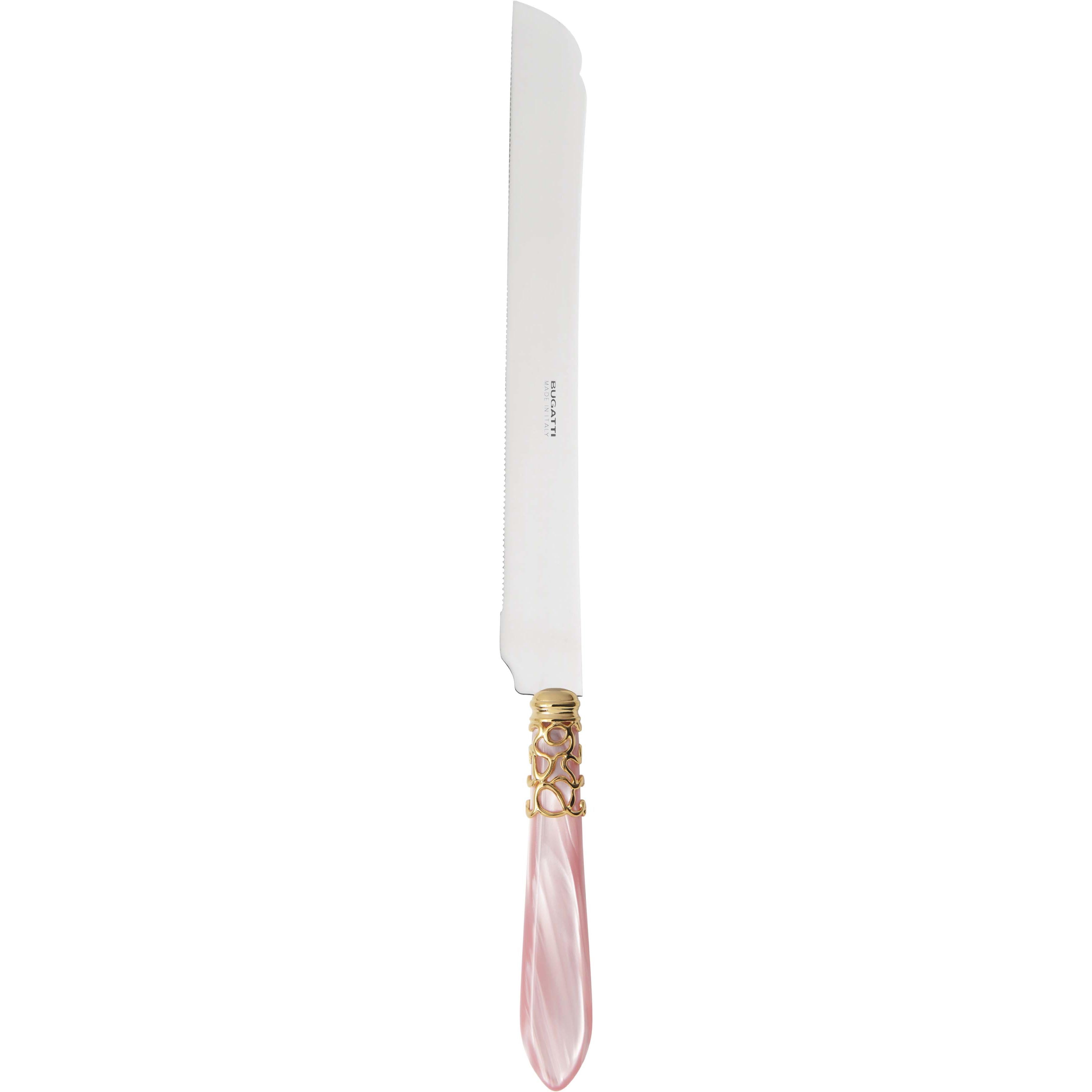 Melodia Gold Long Cake Knife 32 cm (12.60 inch) - pink