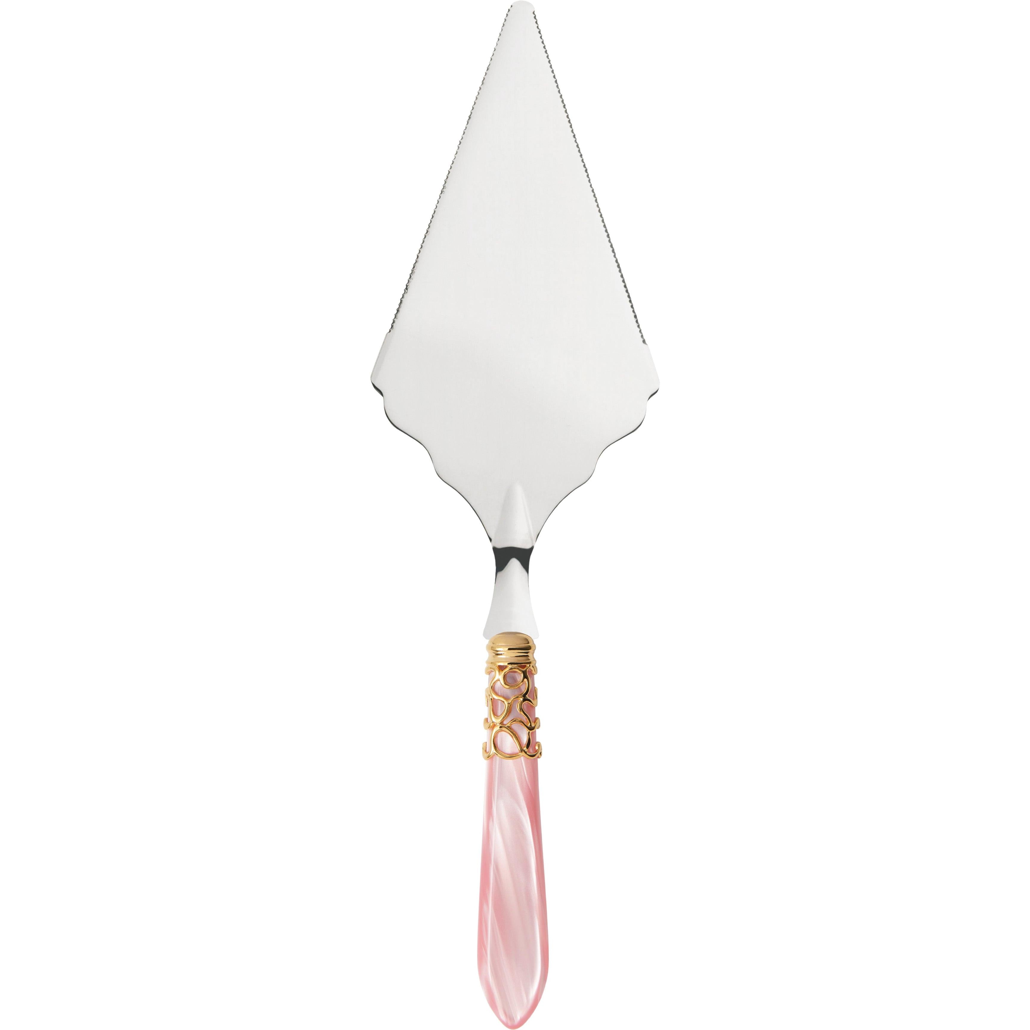 Melodia Gold Large Cake Server Serrated - pink