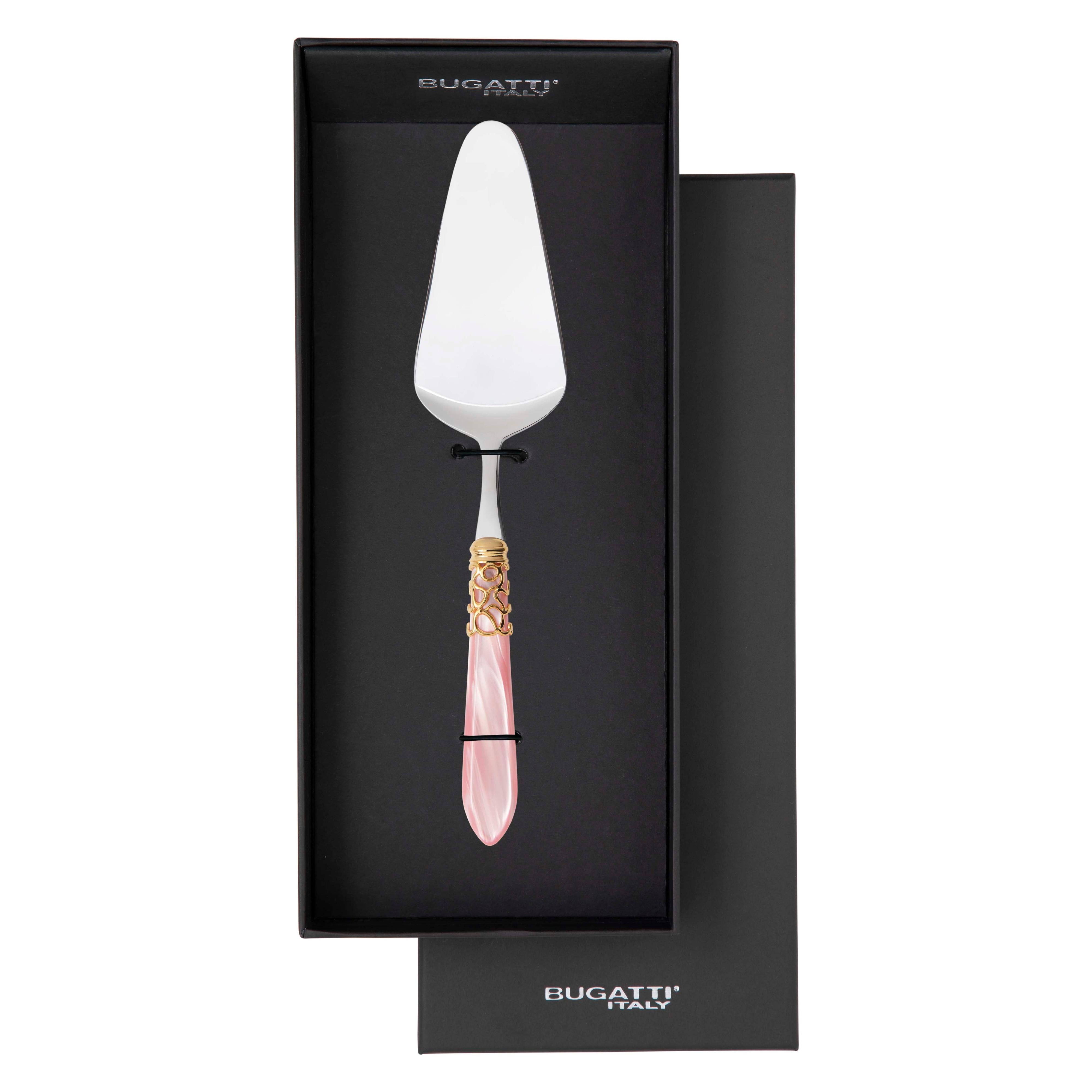 Melodia Gold Cake Server in gift box - pink
