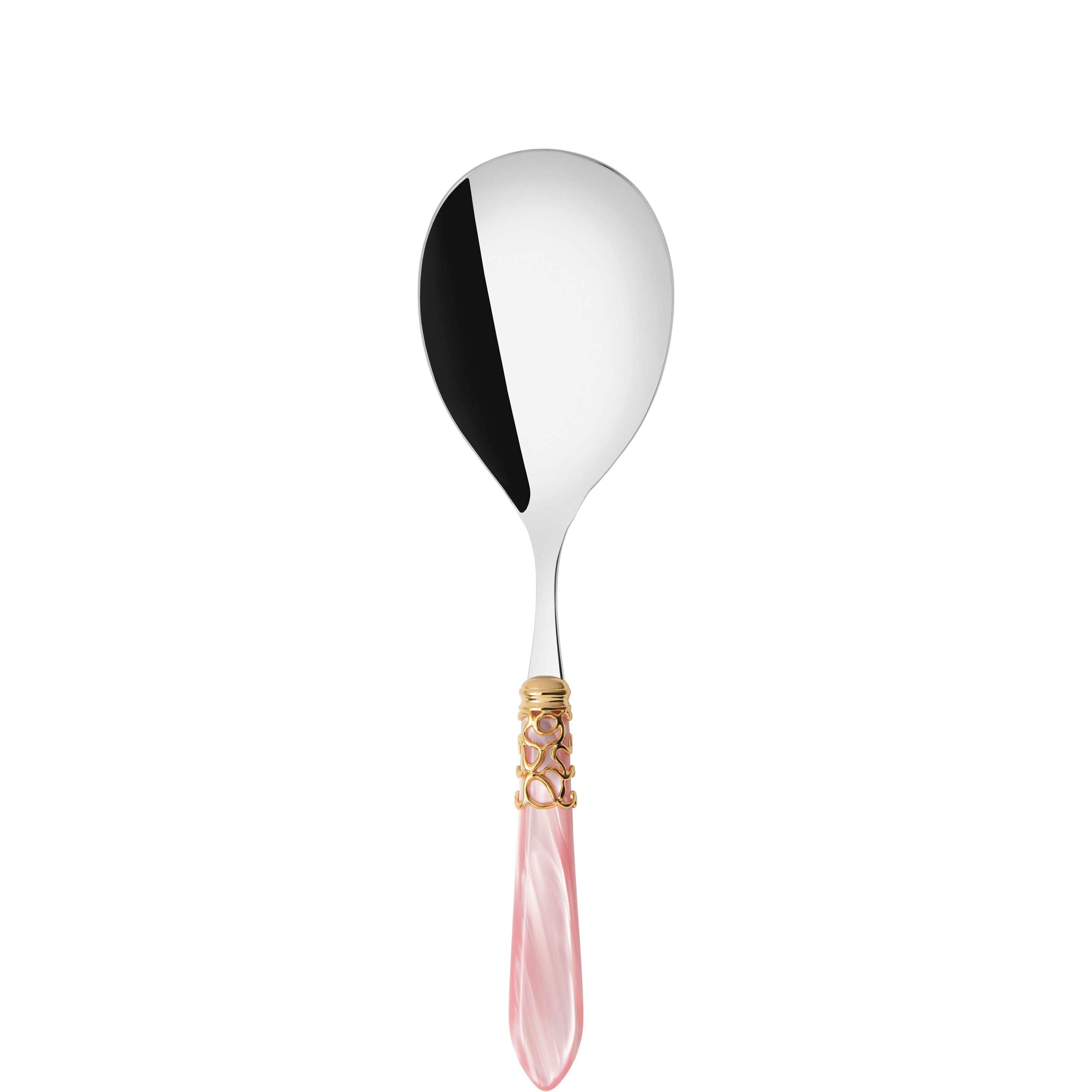 Melodia Gold Rice Casserole Serving Spoon in gift box - pink