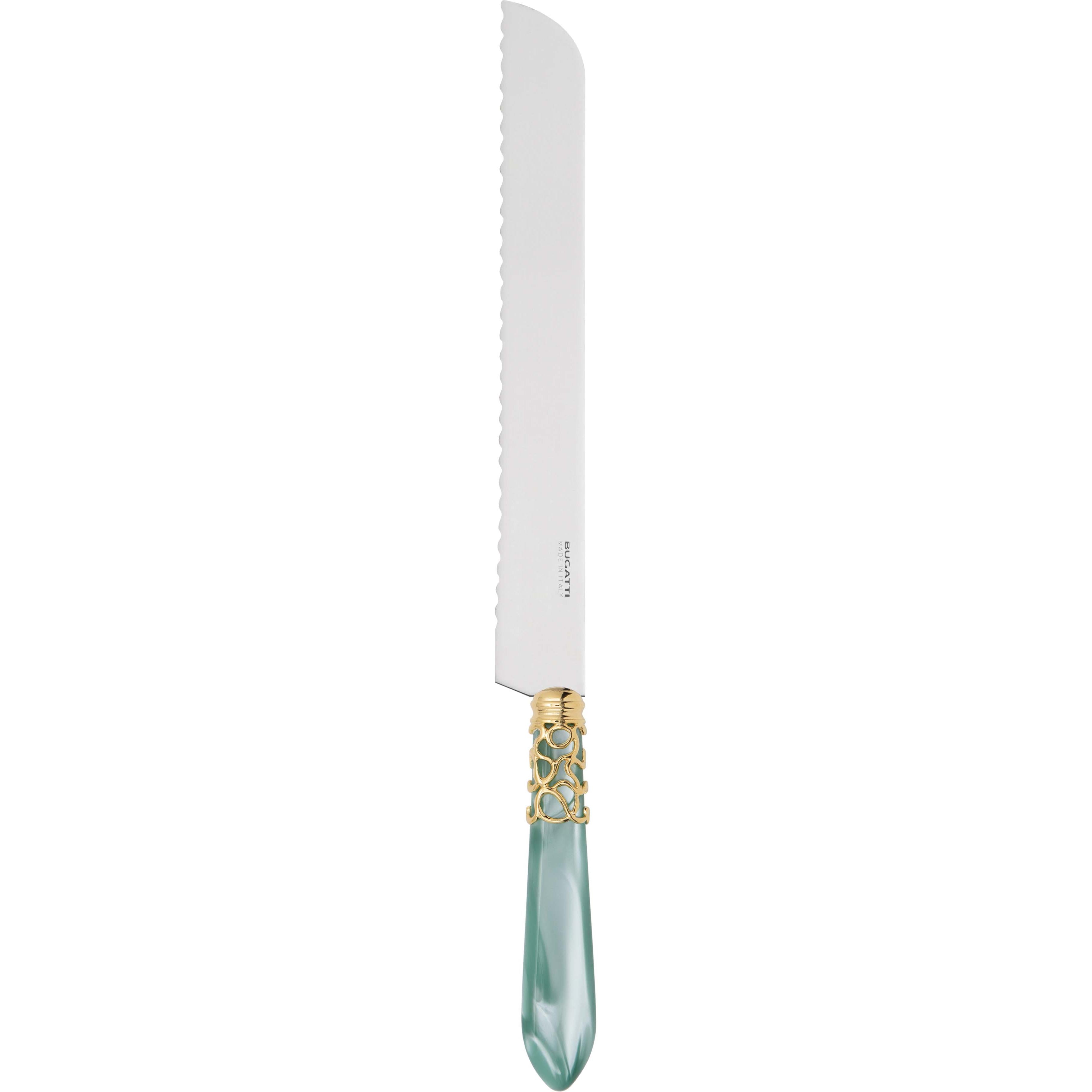 Melodia Gold Bread Knife - Aqua