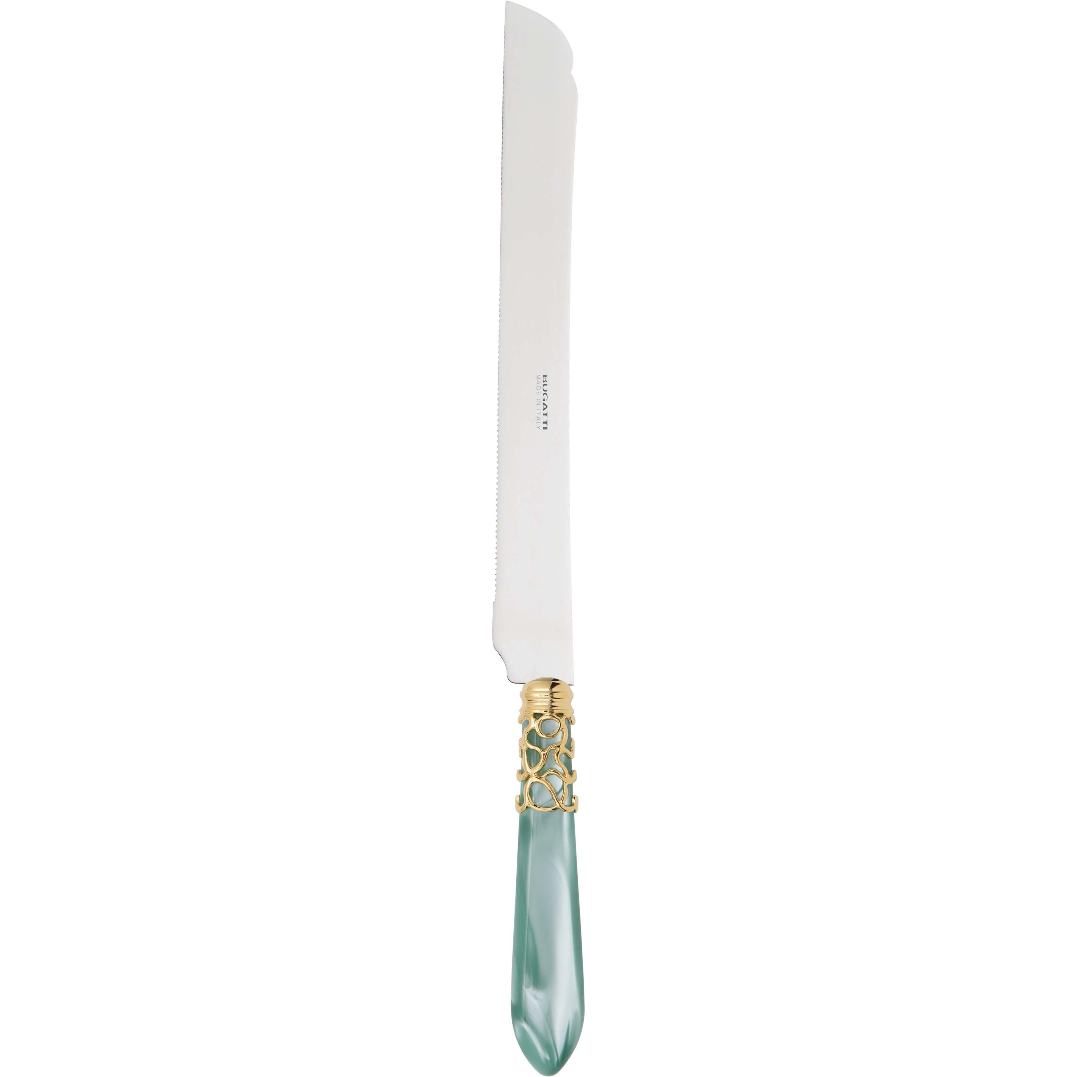 Melodia Gold Long Cake Knife 32 cm (12.60 inch) - Aqua