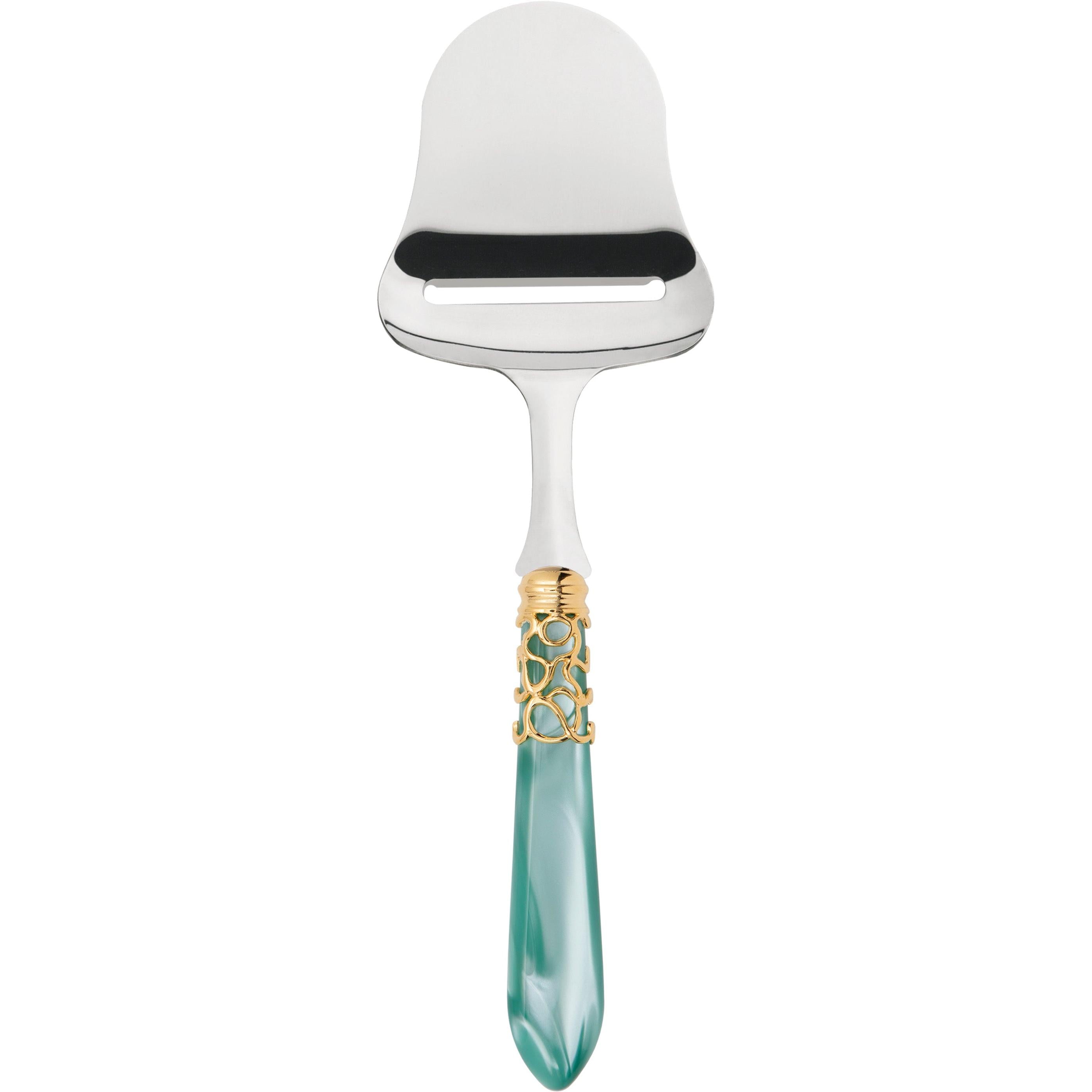 Melodia Gold Cheese Slicer - Aqua