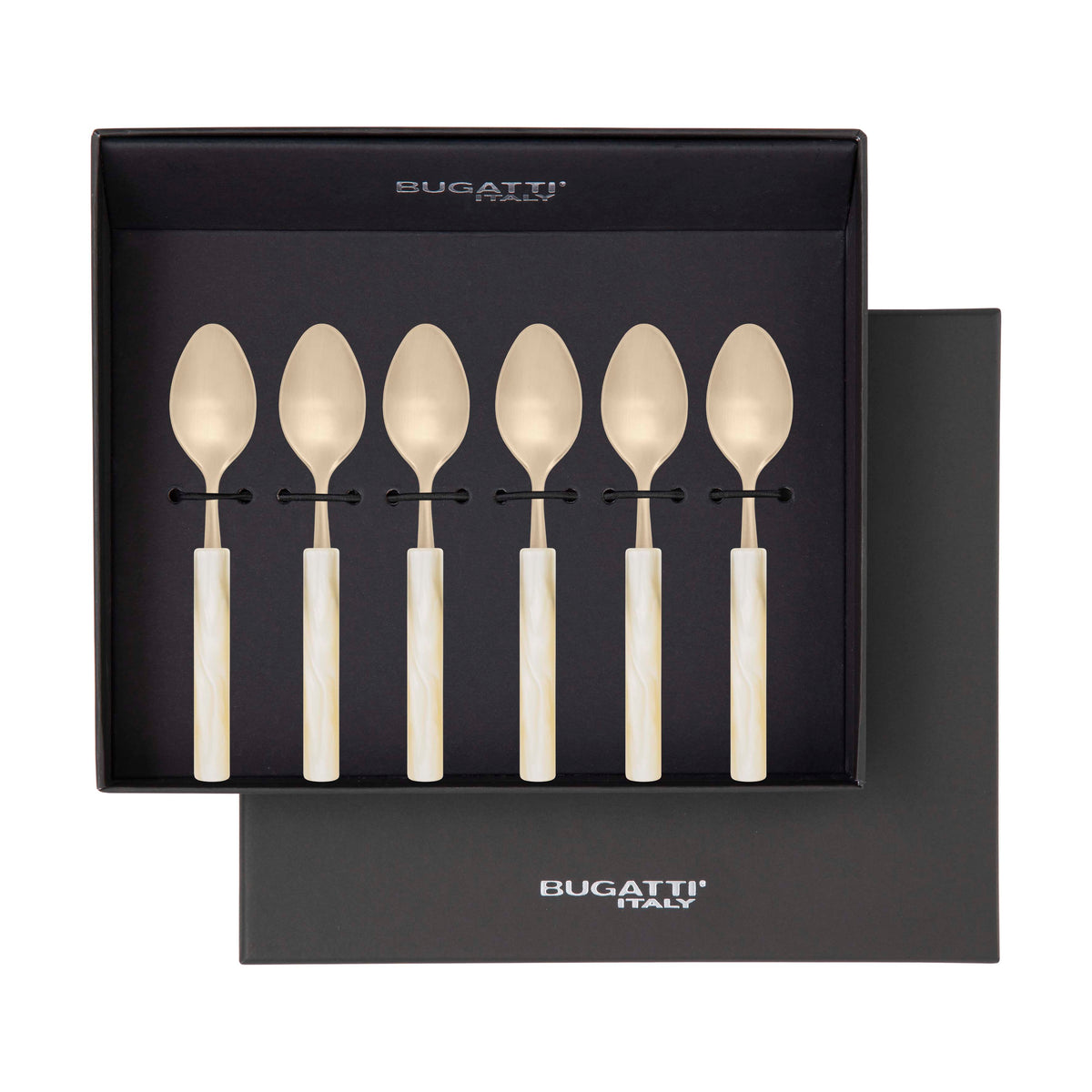 Mediterraneo Champagne Moka Spoon Set ivory
