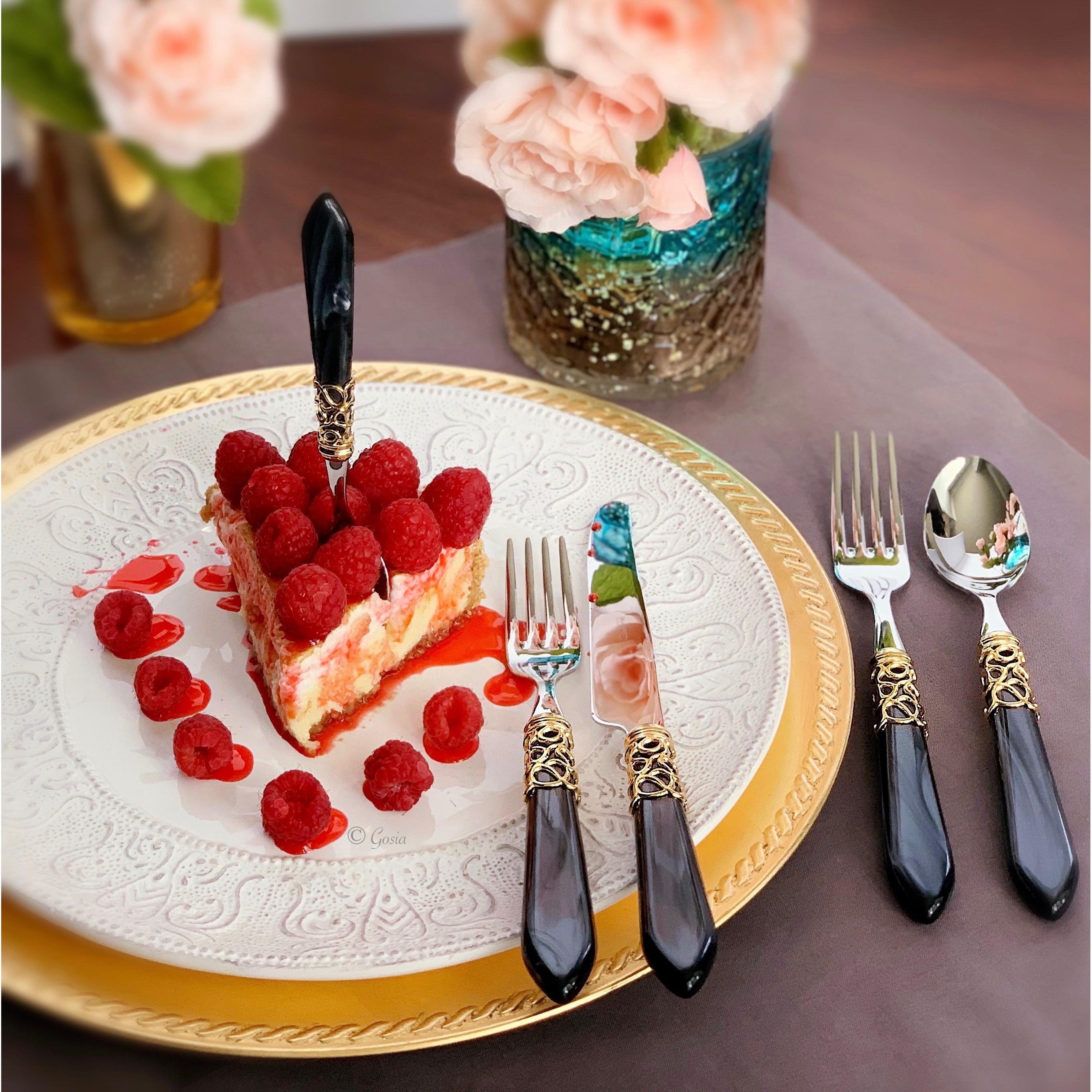 Melodia Gold 5 Piece Place setting - Charcoal