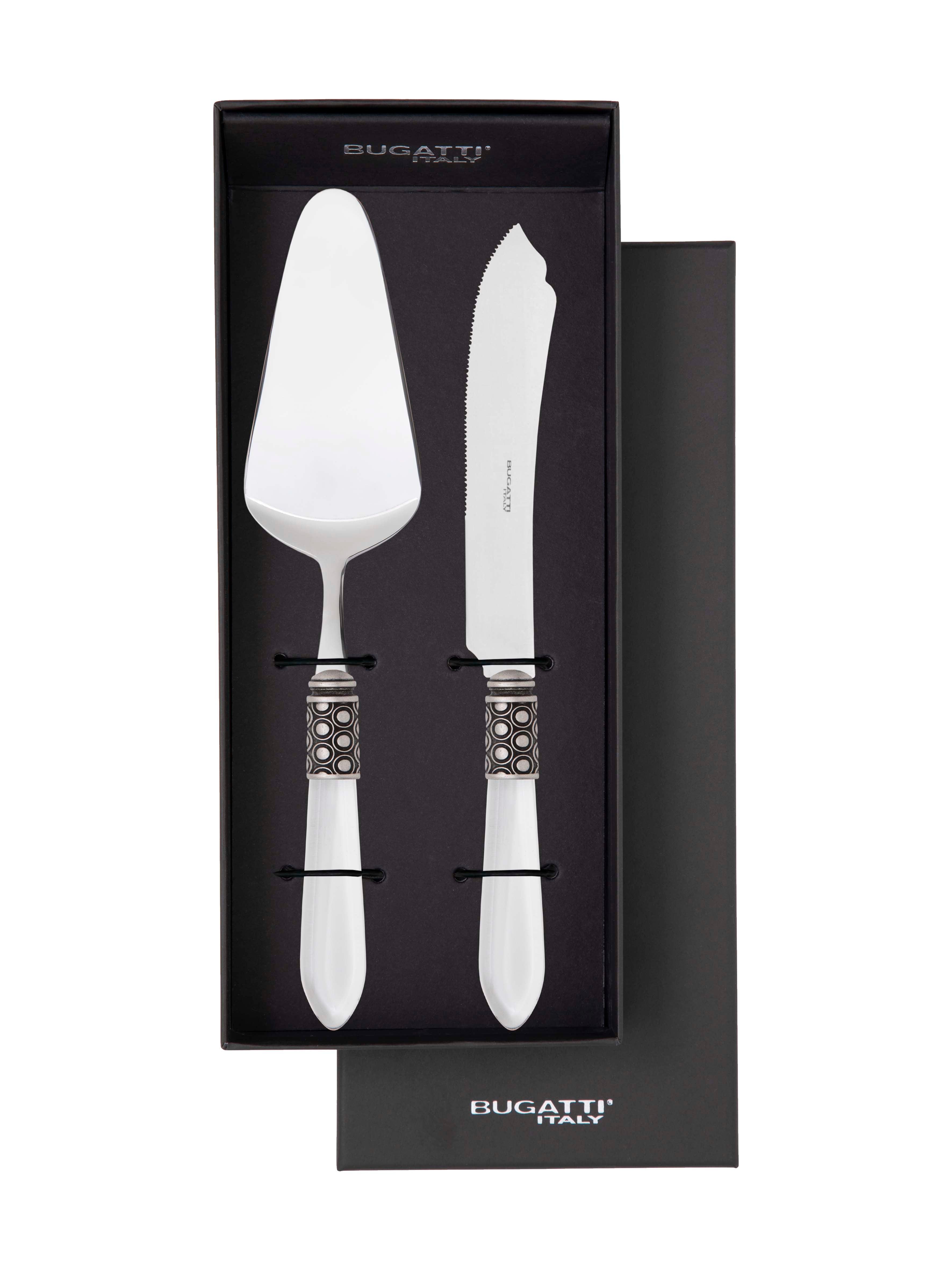 Optical Antique 2 Piece Cake Serving set - Clear