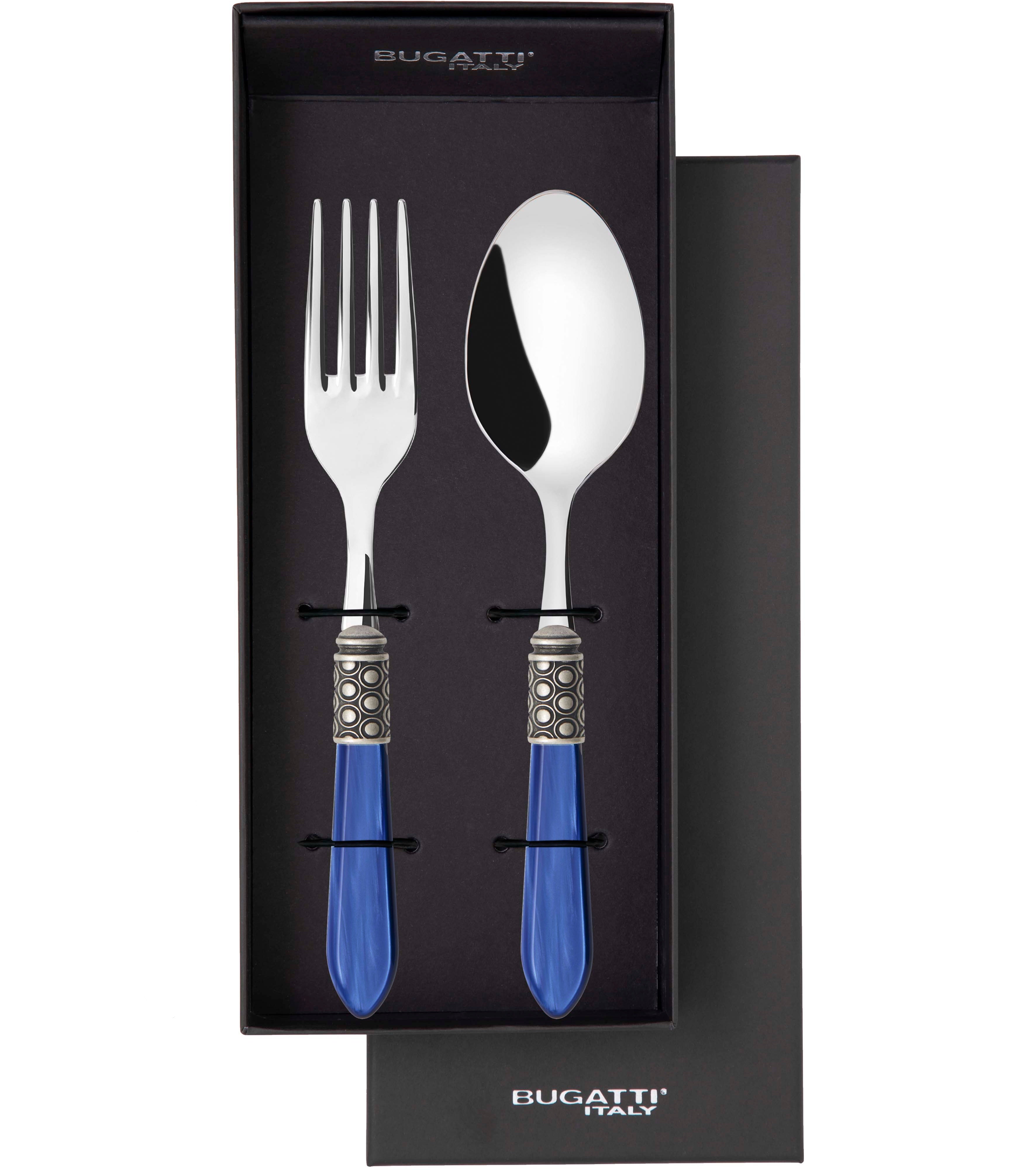Optical Antique 2 Piece Serving Set - Royal Blue
