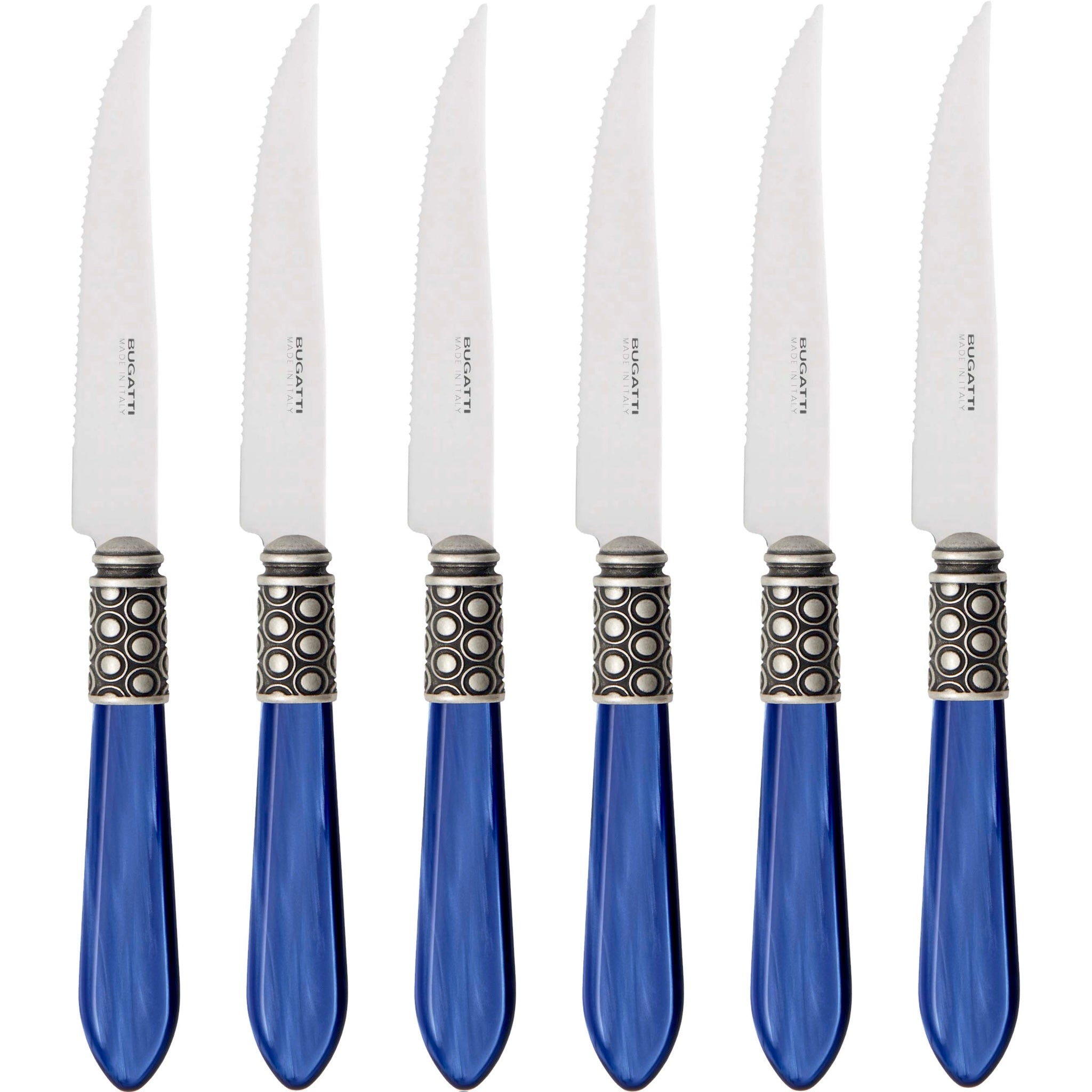Optical Antique 6 Piece Steak knife Set - Royal Blue