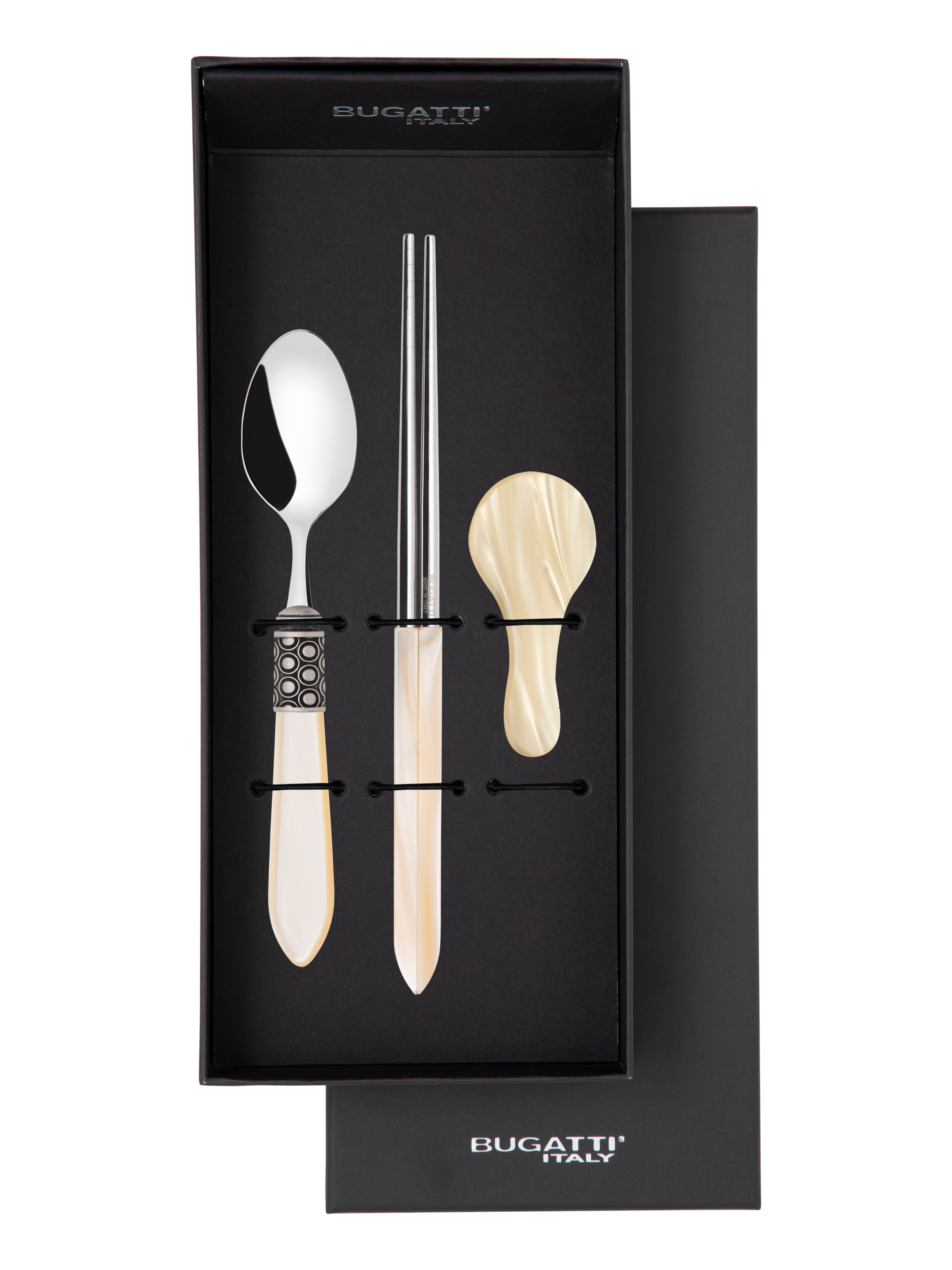 Optical Antique Chopticks set for 1 in gift box - Ivory