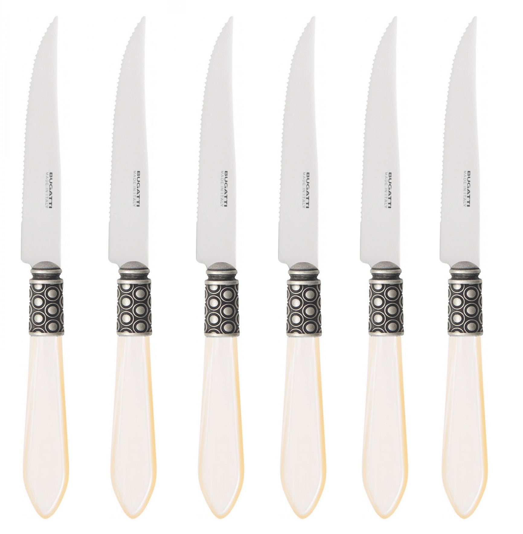 Optical Antique 6 Piece Steak knife Set - Ivory