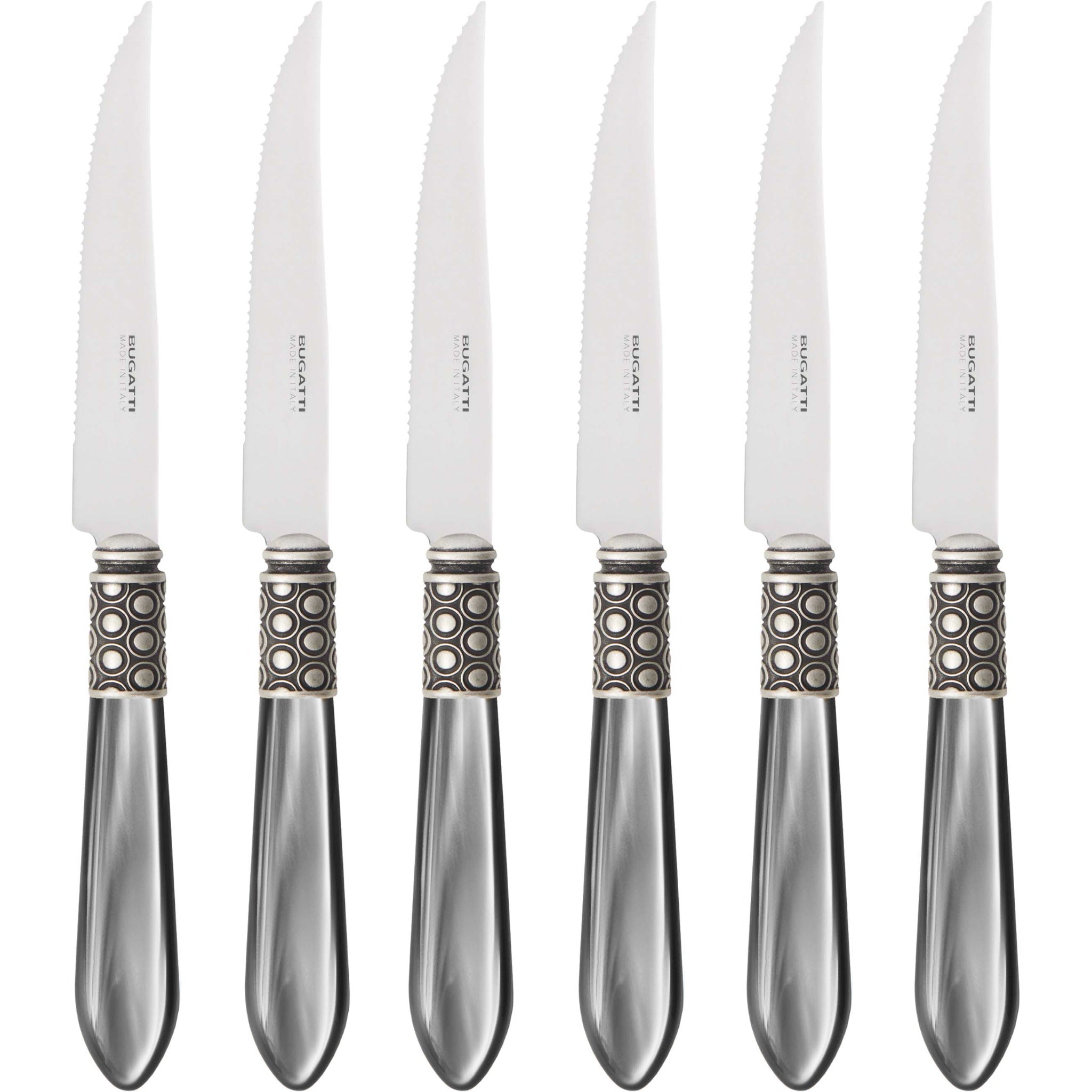 Optical Antique 6 Piece Steak knife Set - Gray