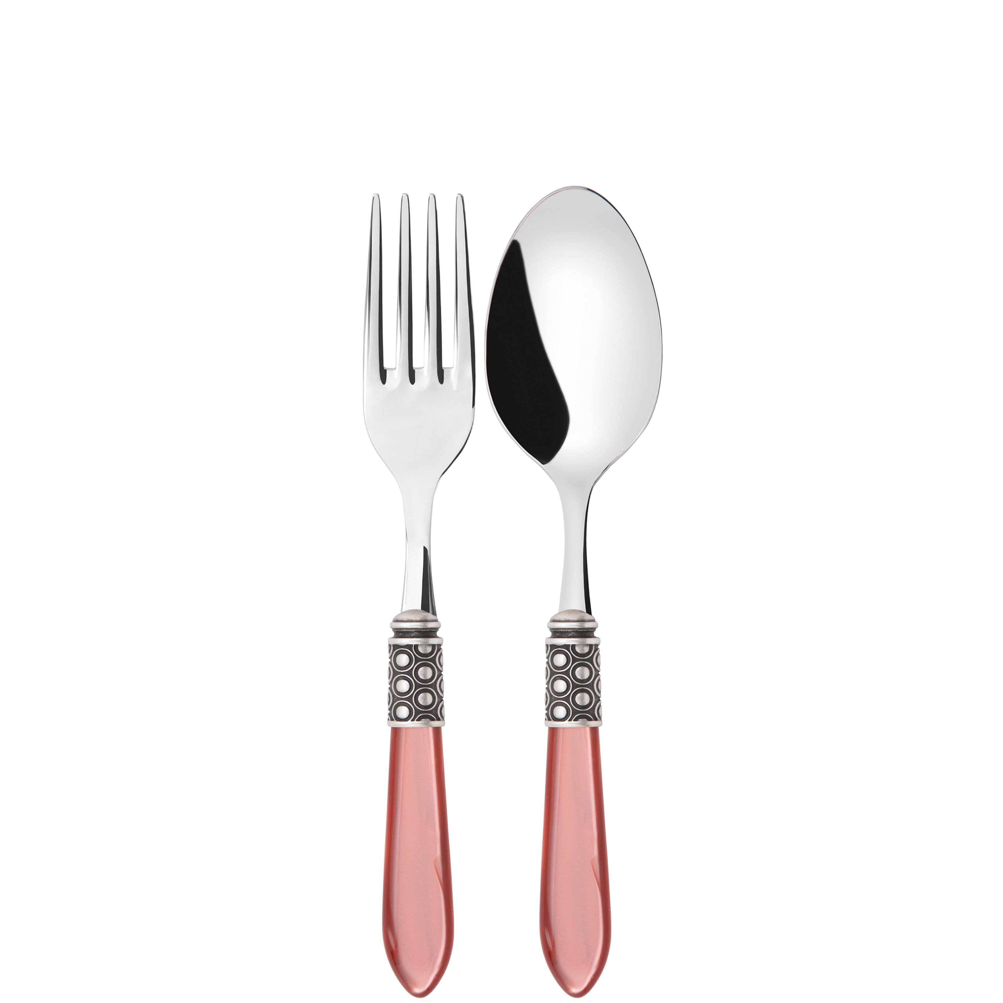 Optical Antique 2 Piece Serving Set - Rust