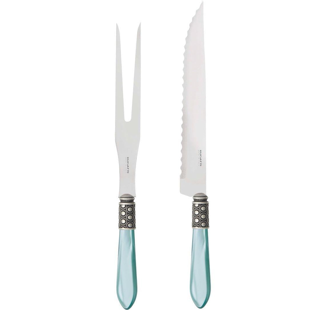 Optical Antique Roast Carving Set - Aqua