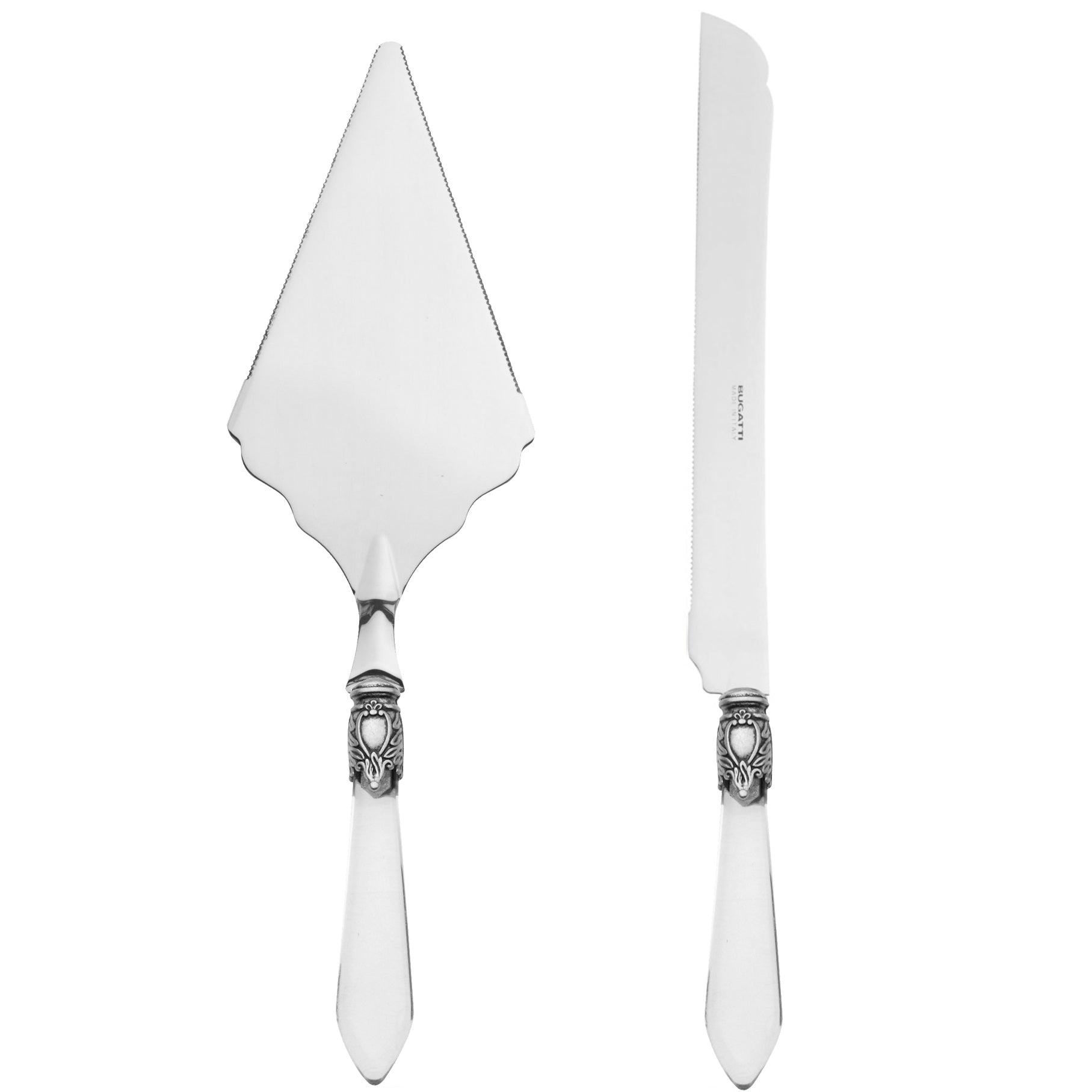 Oxford Antique 2 Piece Large Cake Serving Set serrated - Clear