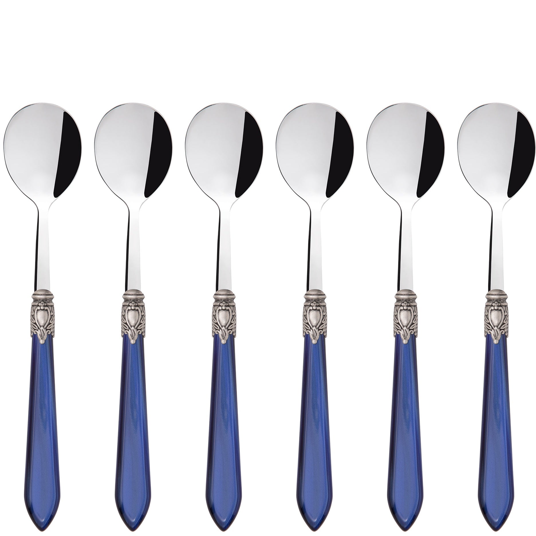 Oxford Antique Asian Rice Spoons Set - Royal Blue