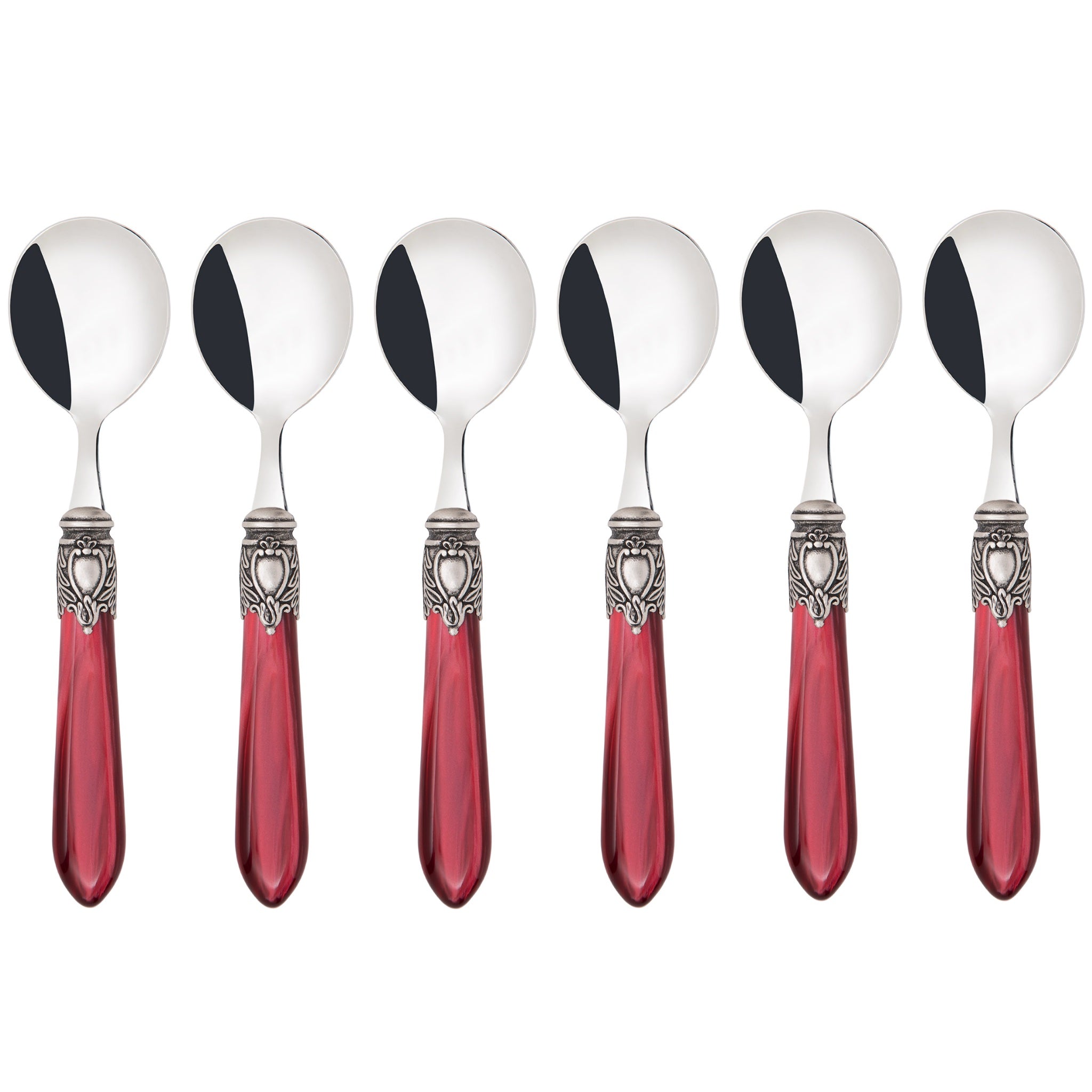 Oxford Antique Soup Spoons Set - Burgundy
