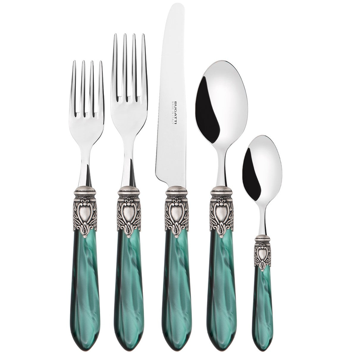 Oxford Antique 5 piece place setting - EMERALD GREEN pearlescent
