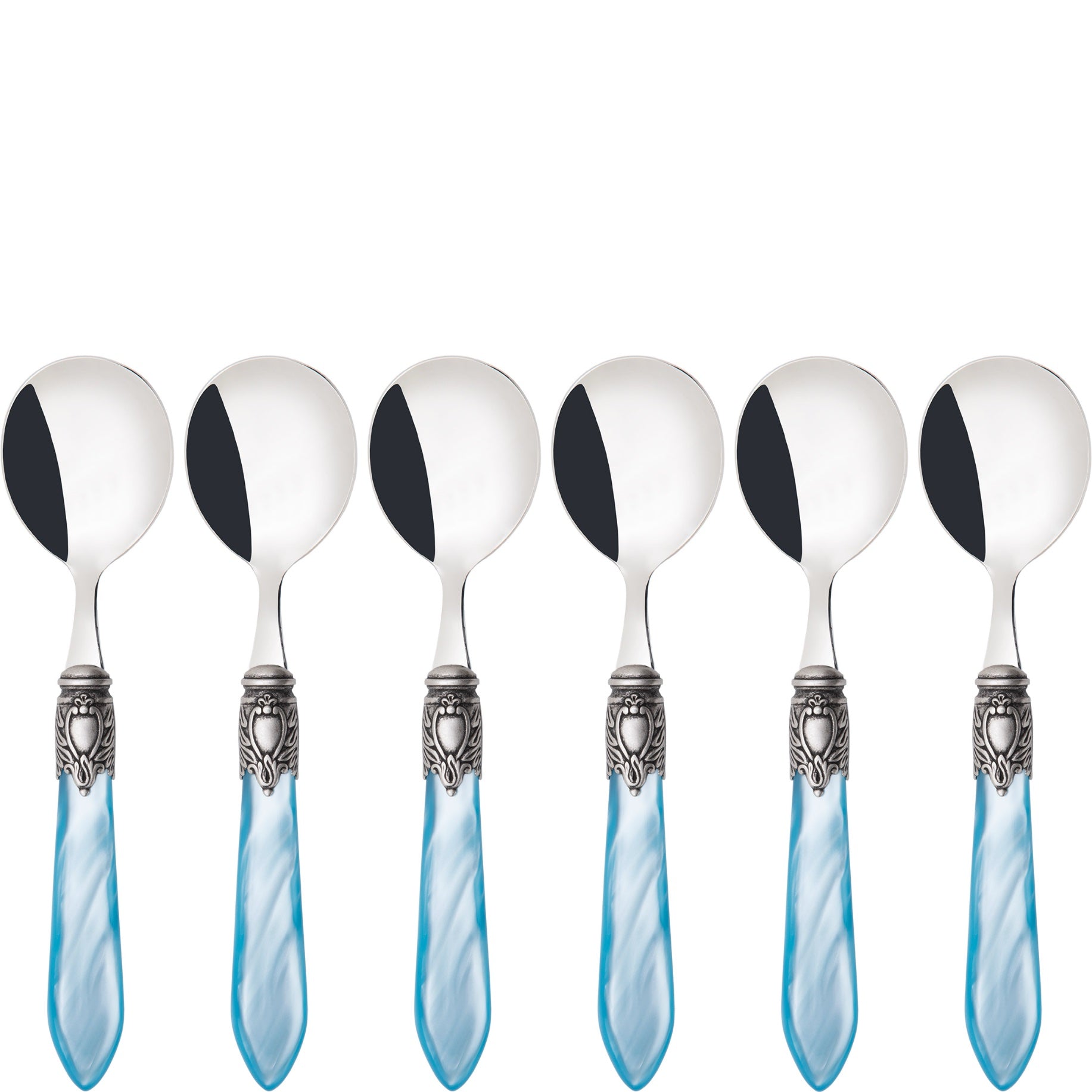 Oxford Antique Soup Spoons Set - Sky Blue