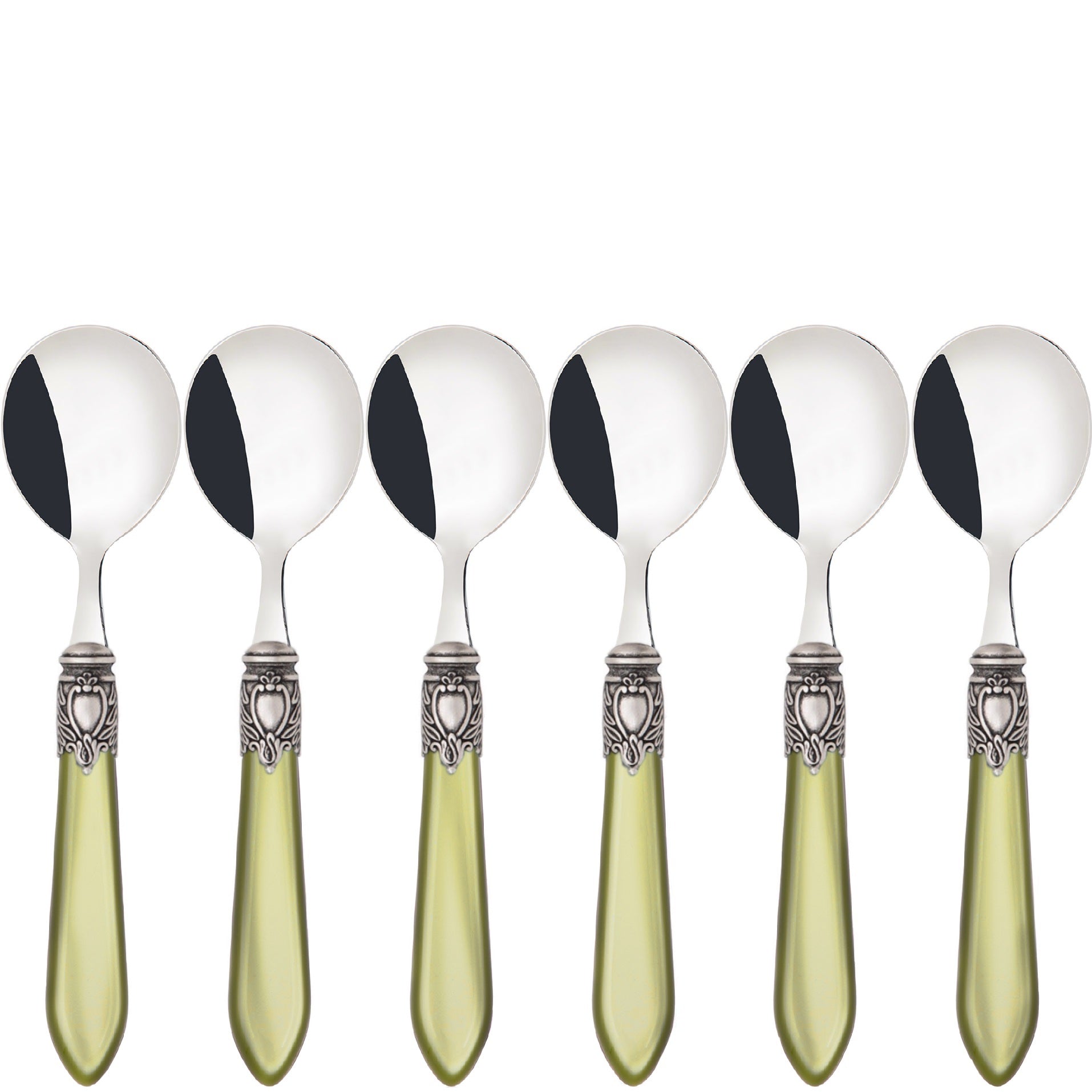 Oxford Antique Soup Spoons Set - Chartreuse Green