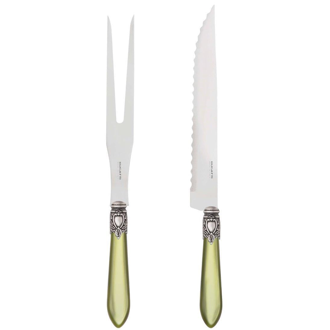 Oxford Antique Roast Carving Set - Chartreuse Green
