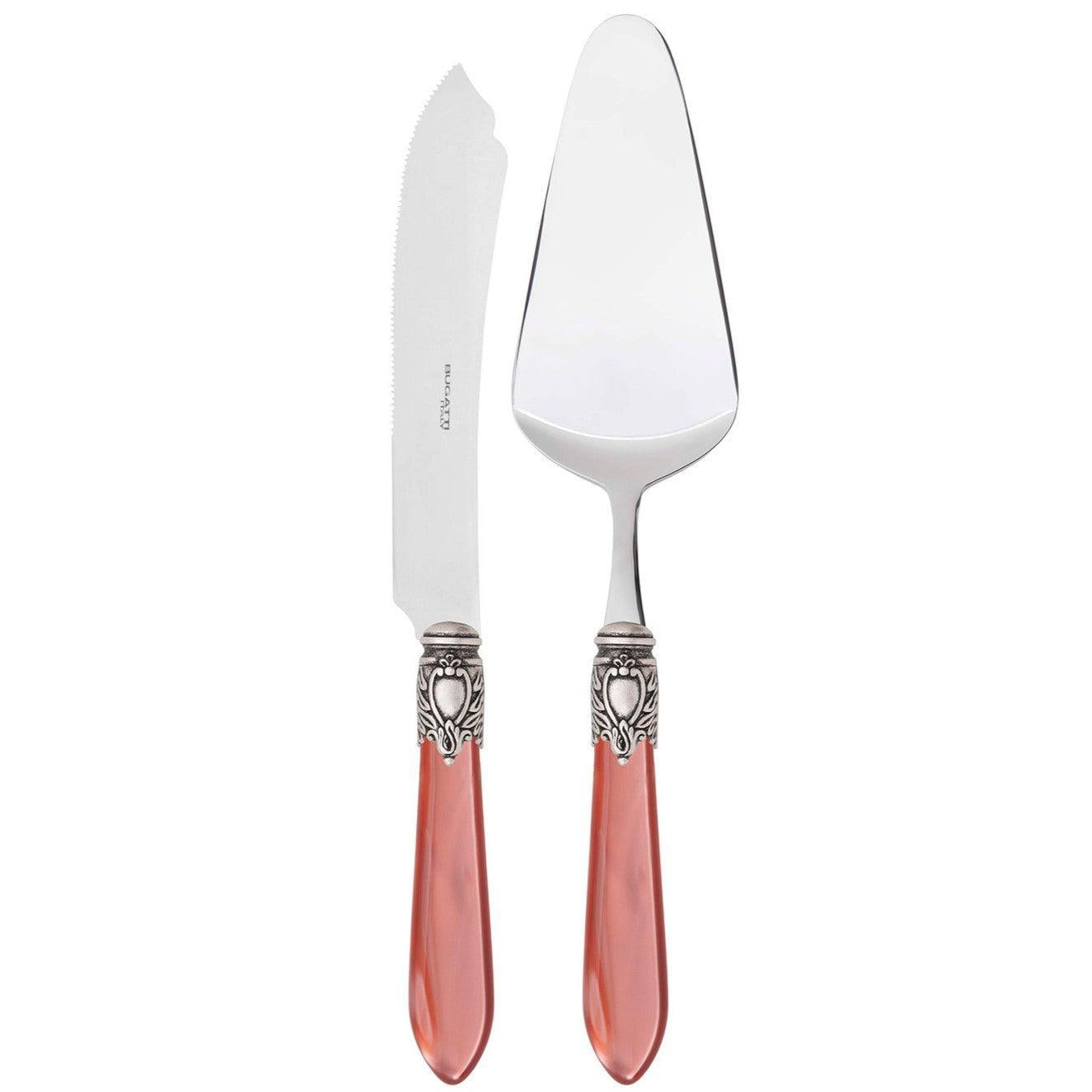 Oxford Antique 2 Piece Cake Serving set - Rust