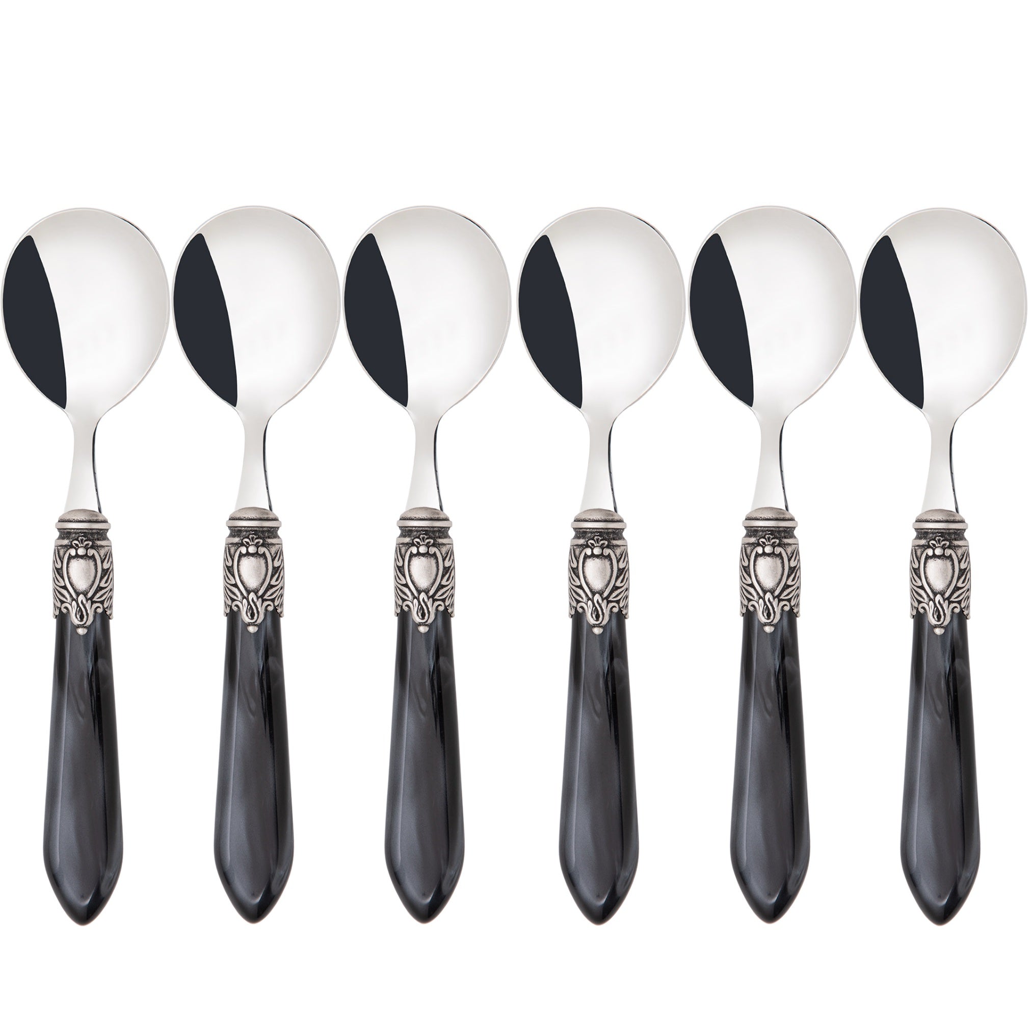 Oxford Antique Soup Spoons Set - Charcoal