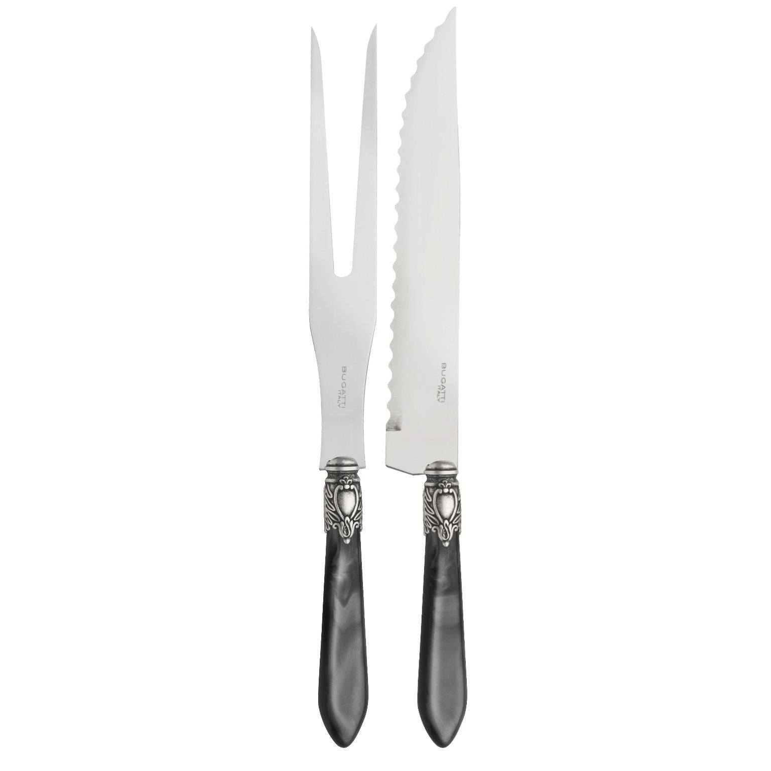 Oxford Antique Roast Carving Set - Charcoal