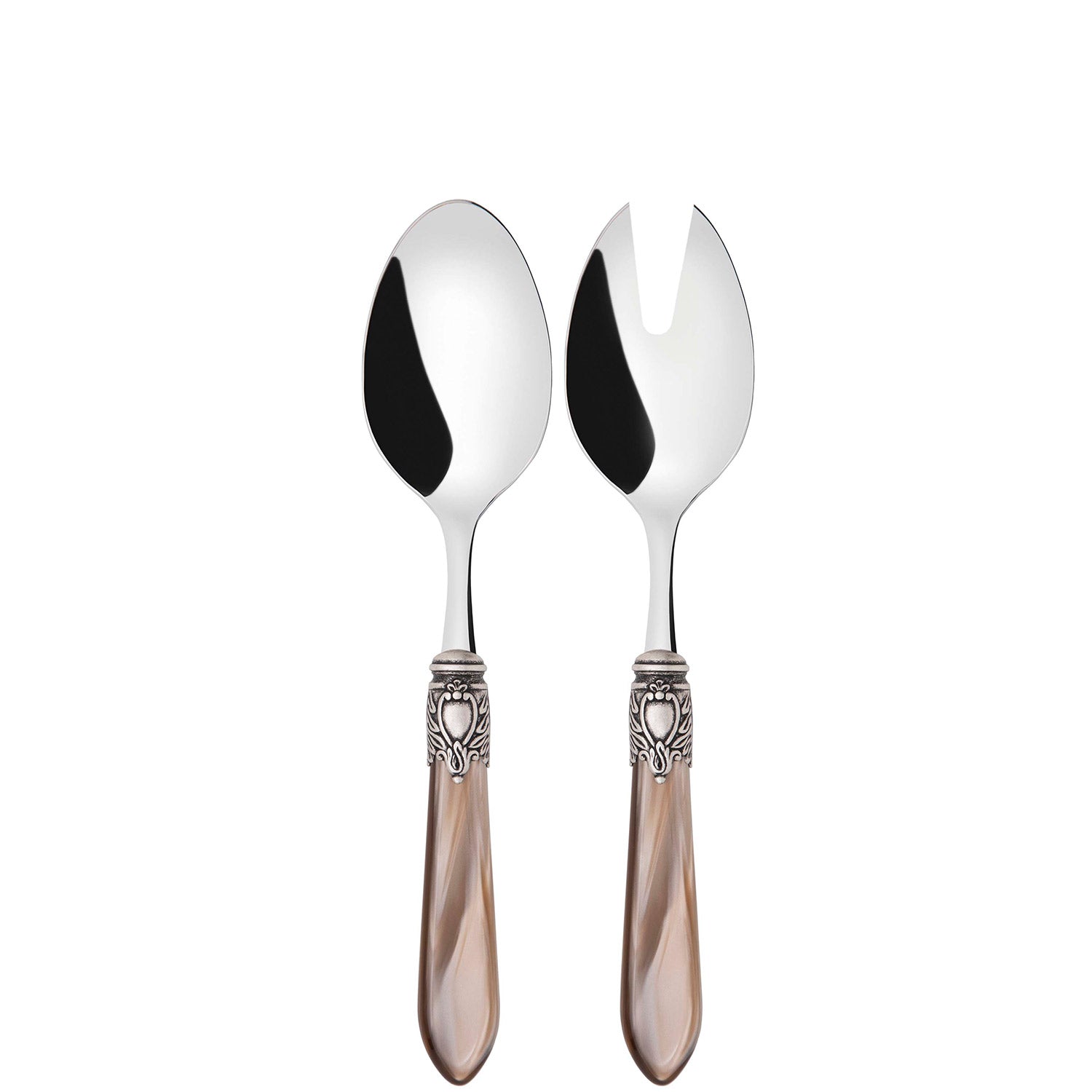 Oxford Antique 2 Piece Salad Servers - Taupe