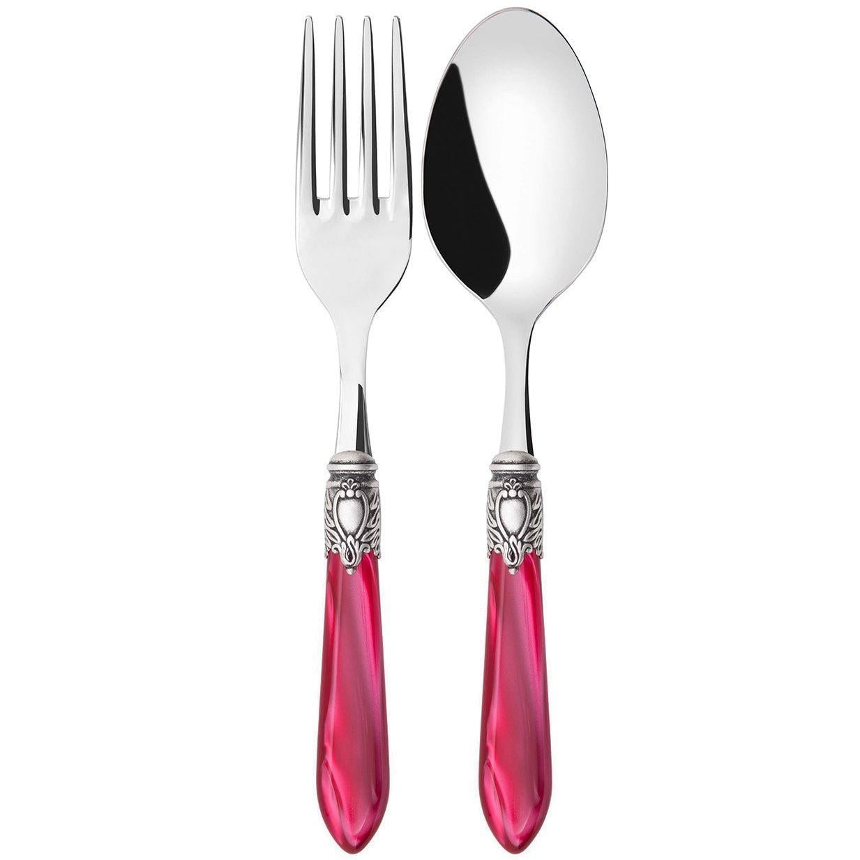 Oxford Antique 2 Piece Serving Set - Raspberry