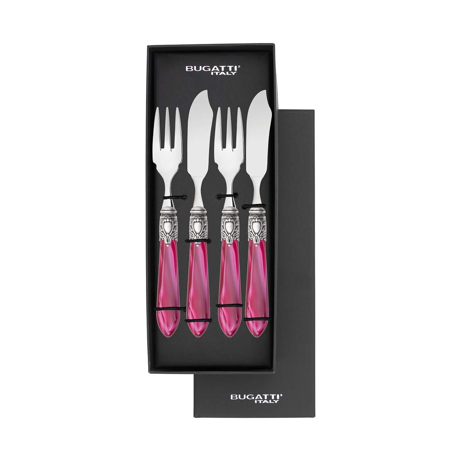 Oxford Antique 12 Piece Fish Set - Raspberry