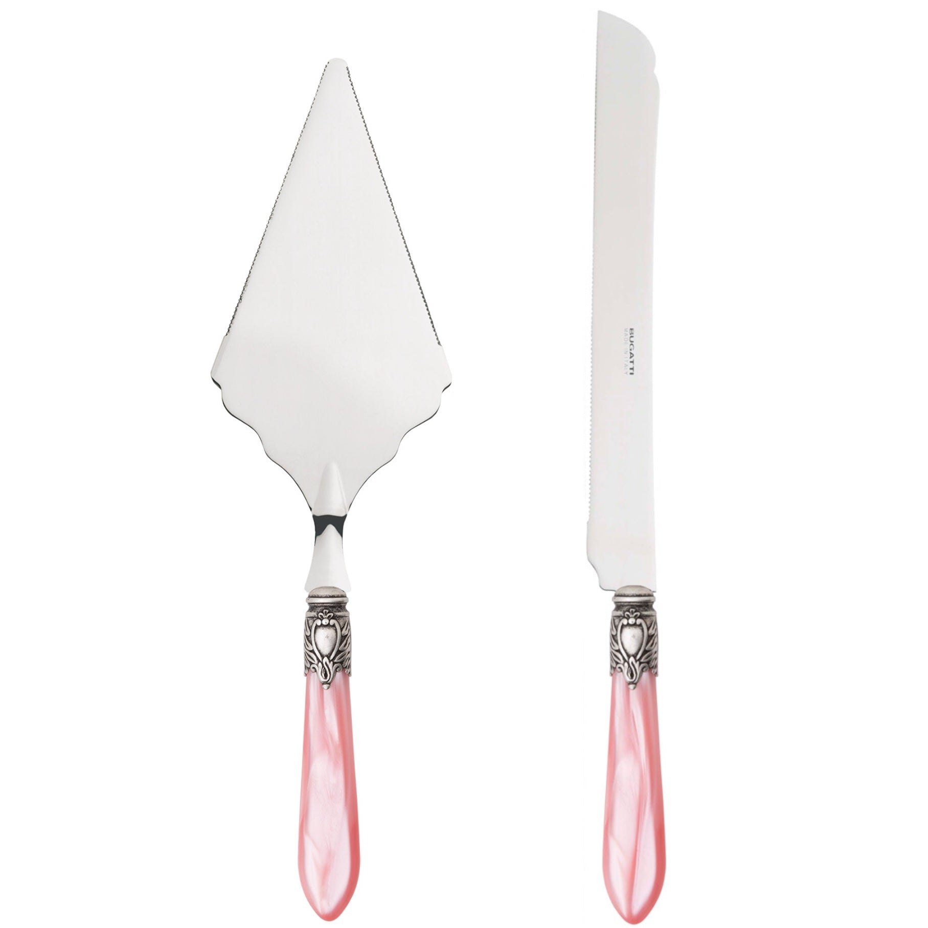 Oxford Antique 2 Piece Large Cake Serving Set serrated - Pink