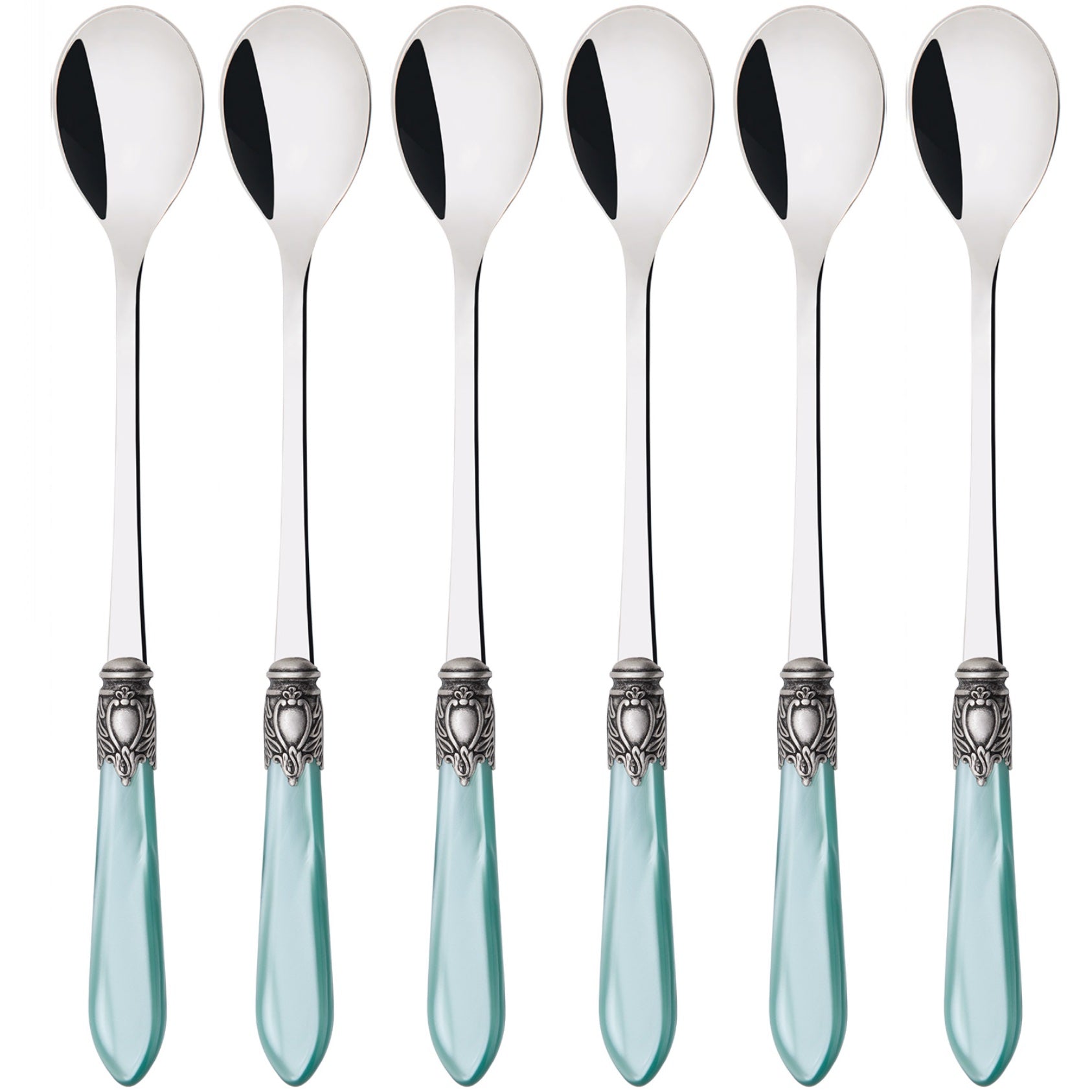 Oxford Antique Ice Tea / Cocktail Spoon Set - Aqua