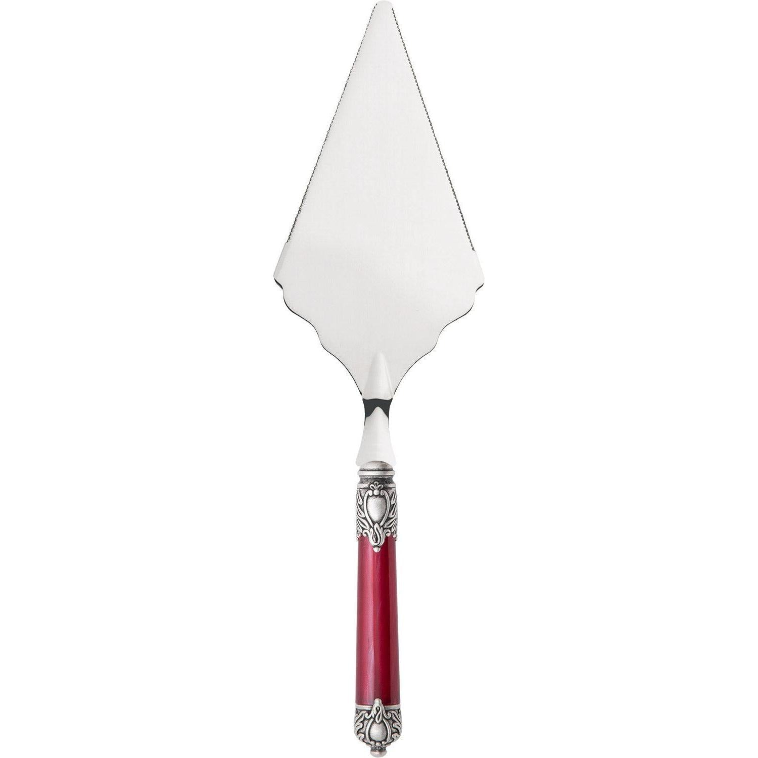Rinascimento Antique Big Cake Server Serrated - Burgundy