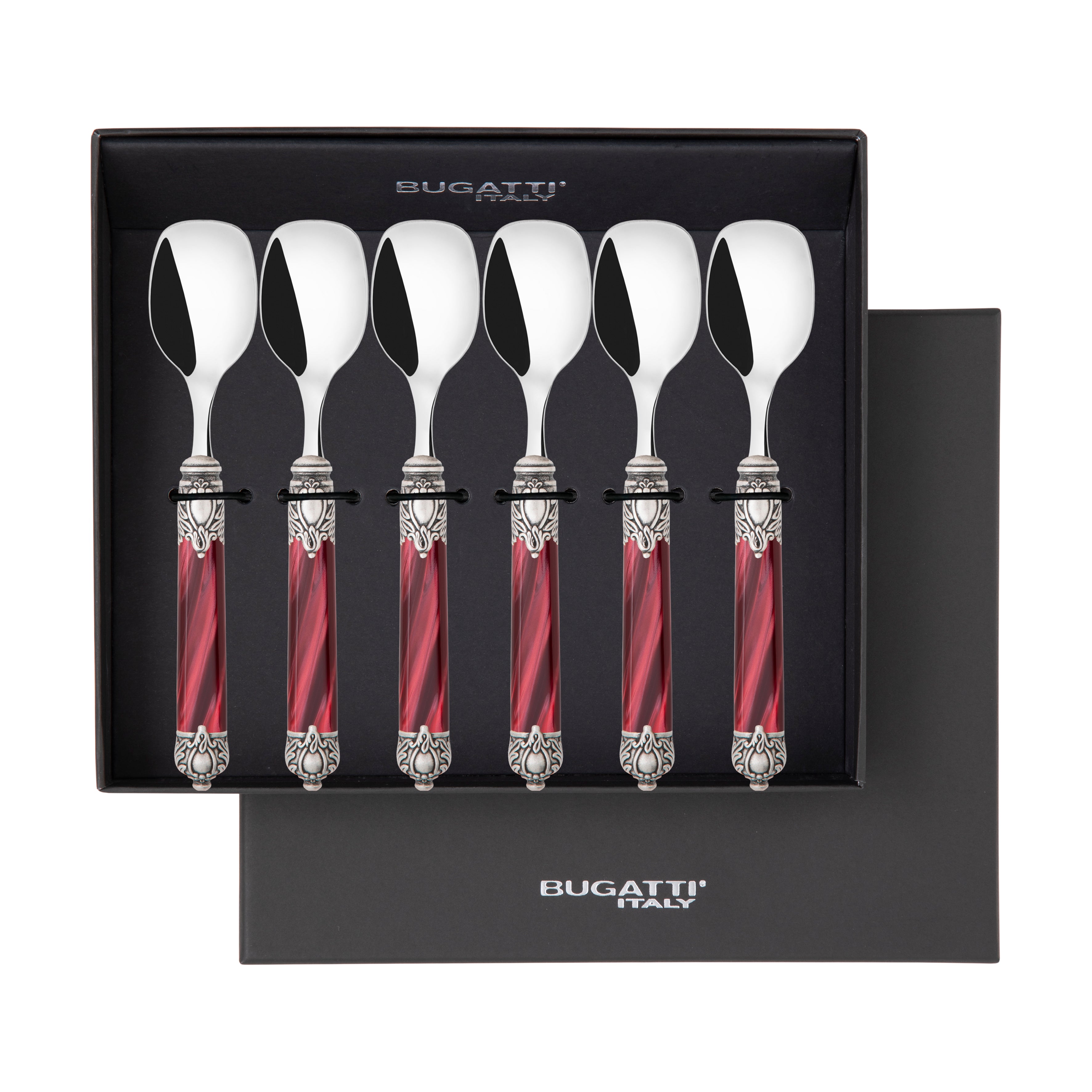 Rinascimento Antique Ice Cream Spoon Set - Burgundy
