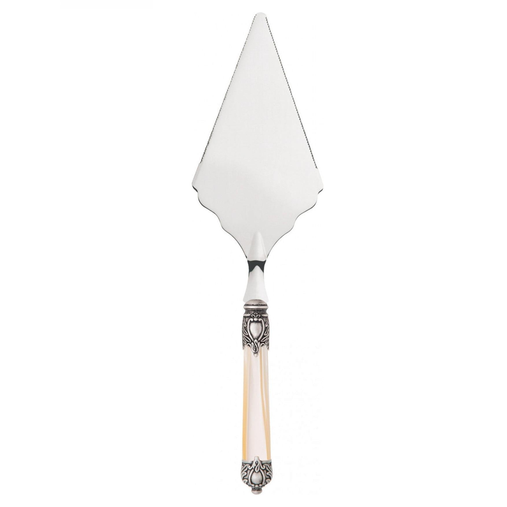 Rinascimento Large Cake Server Serrated - Ivory