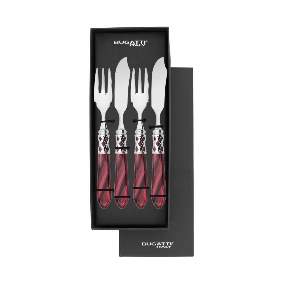Aladdin Brilliant 12 Piece Fish Set - burgundy
