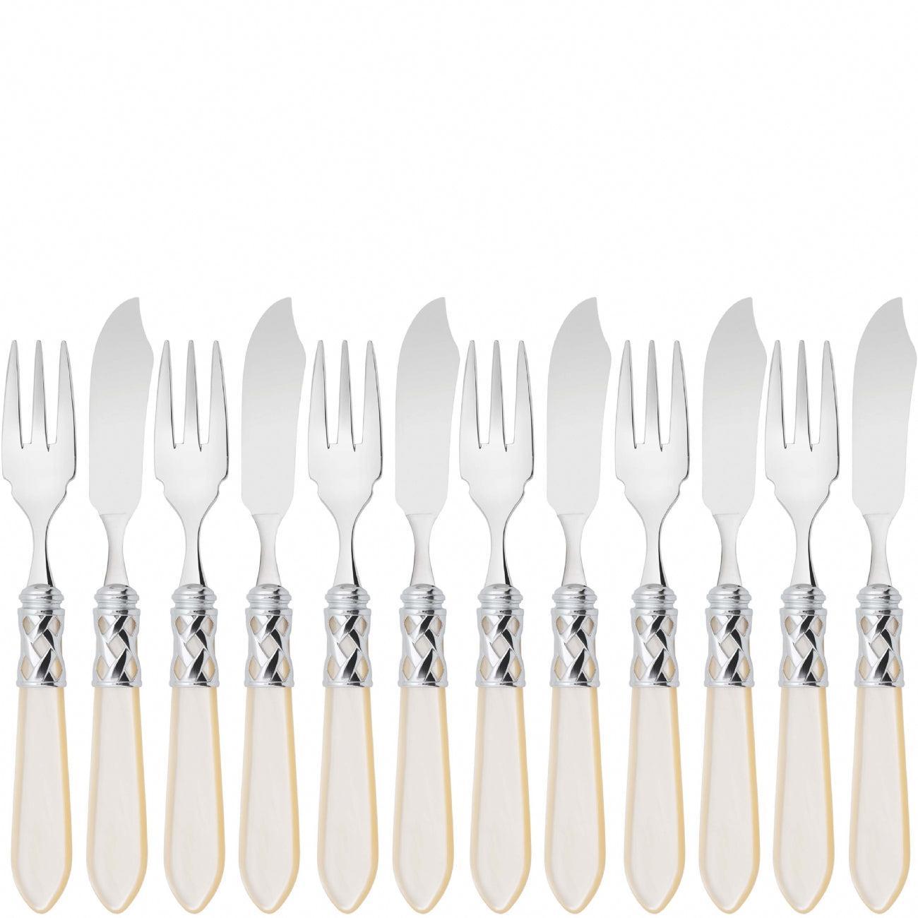 Aladdin Brilliant 12 Piece Fish Set - Ivory