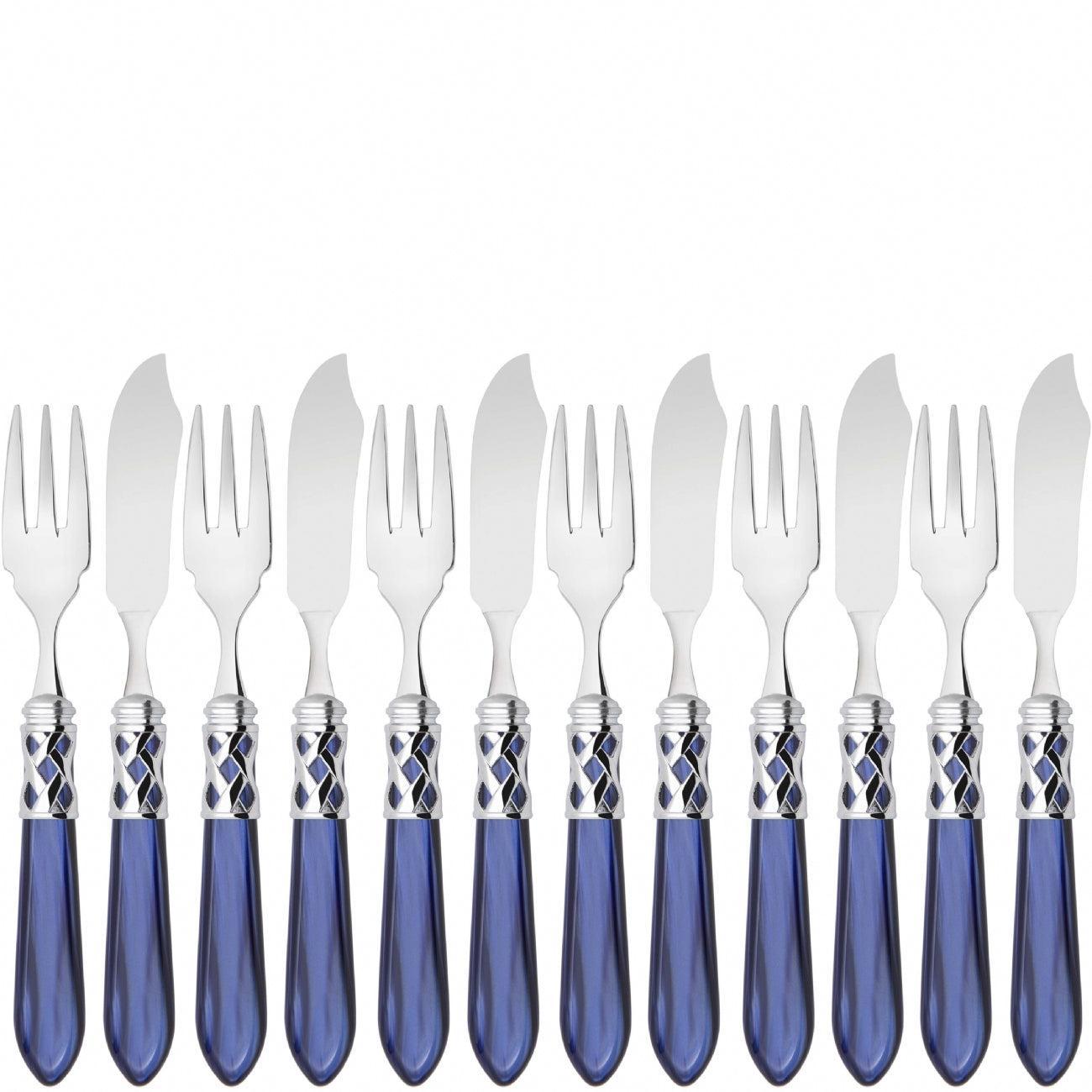 Aladdin Brilliant 12 Piece Fish Set - royal blue