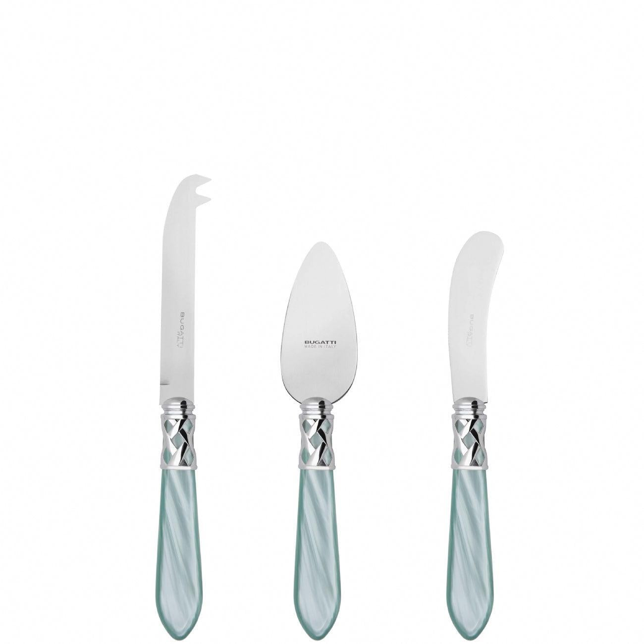 Aladdin Brilliant 3 Piece Cheese Knife Set - aqua