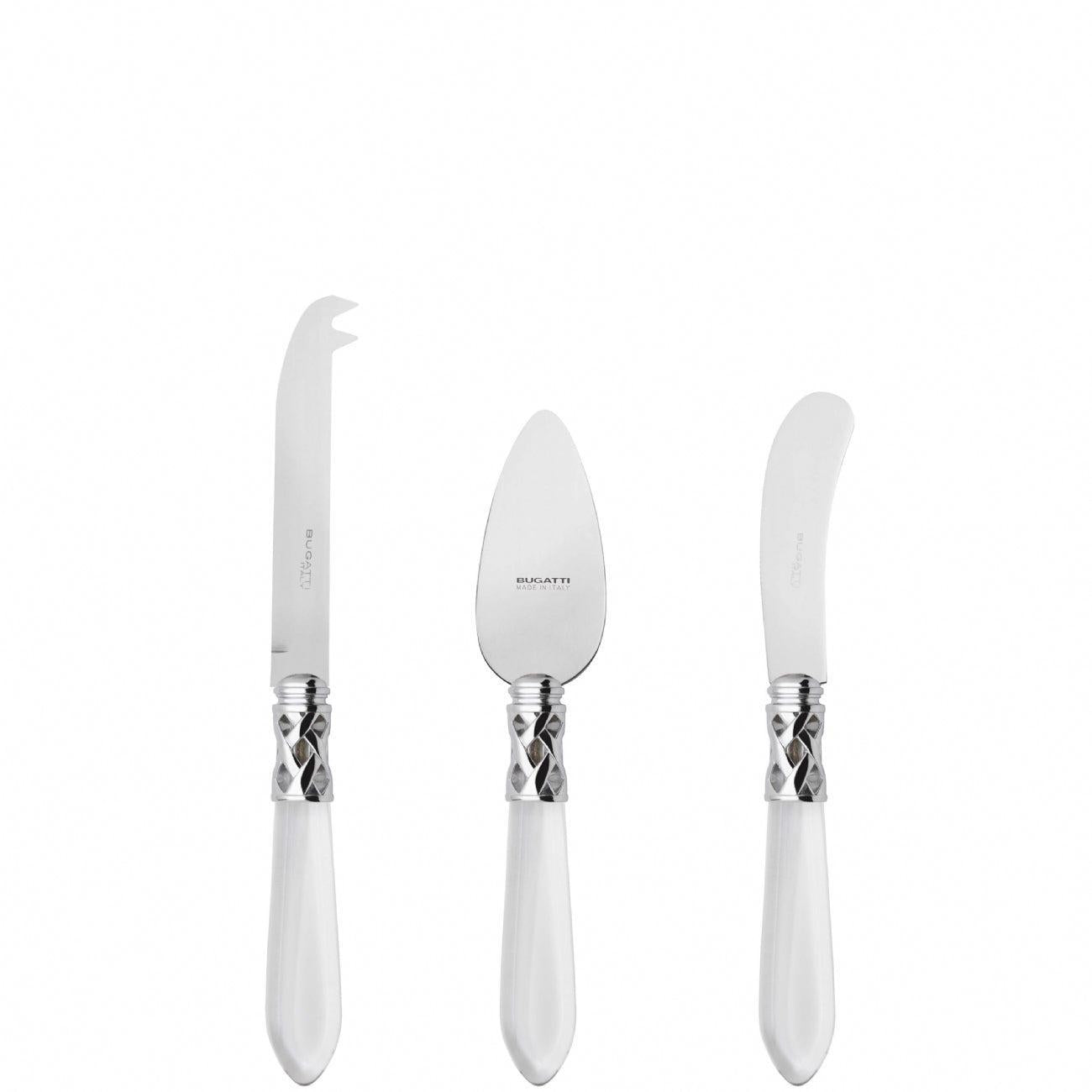 Aladdin Brilliant 3 Piece Cheese Knife Set - clear-Casa Bugatti USA