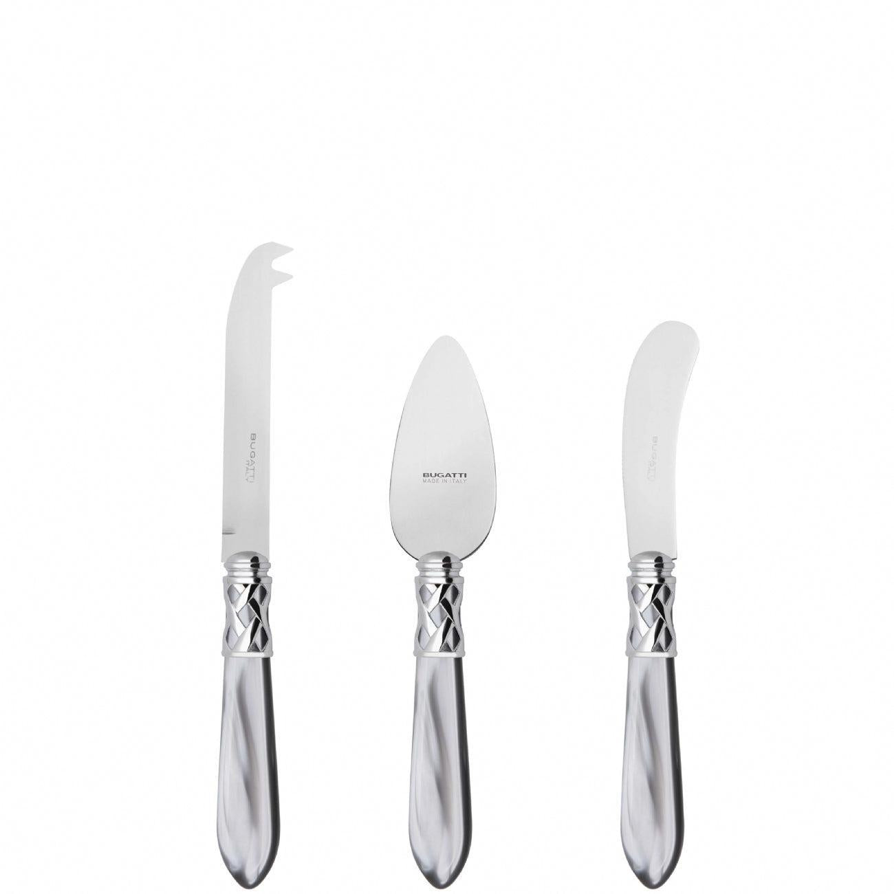 Aladdin Brilliant 3 Piece Cheese Knife Set - gray
