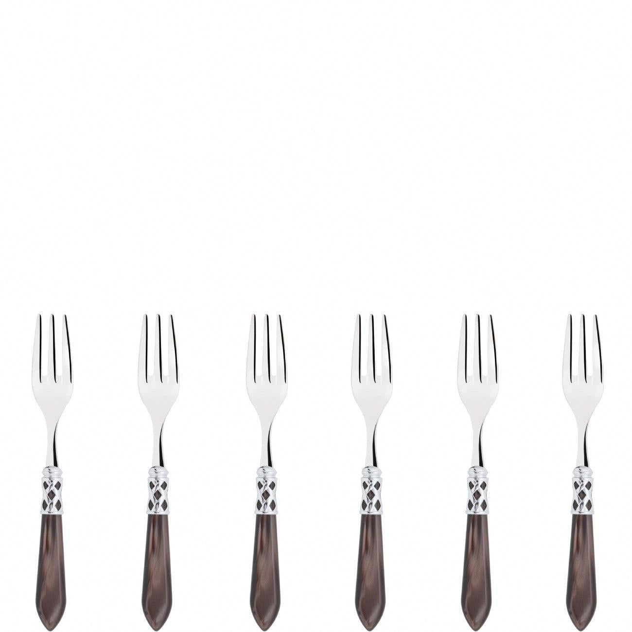 Aladdin Brilliant Cocktail / Cake Fork Set in gift box - chocolate