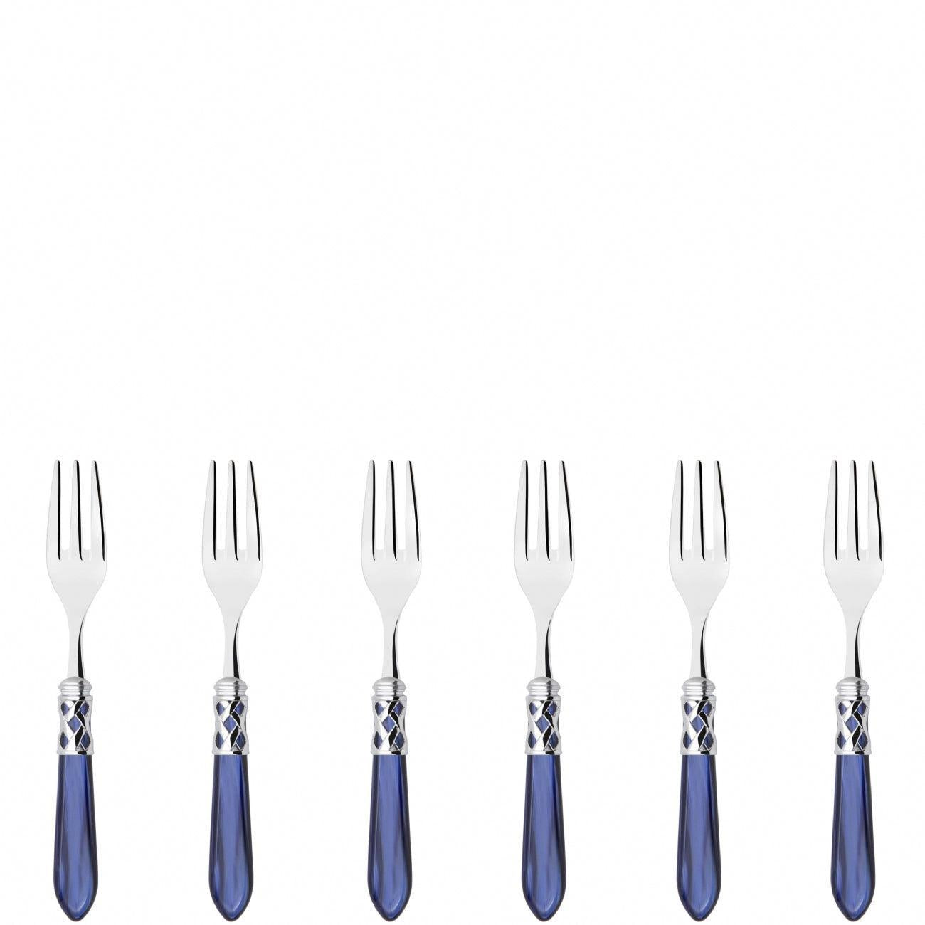 Aladdin Brilliant Cocktail / Cake Fork Set in gift box - royal blue-Casa Bugatti USA