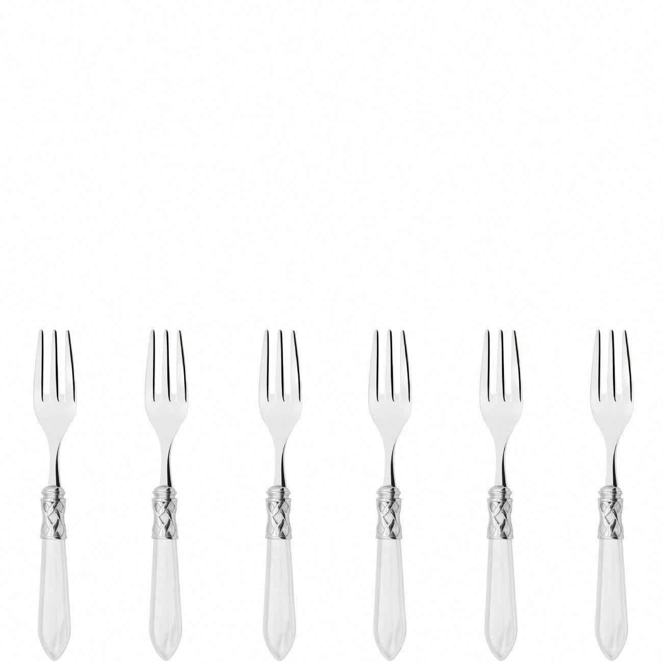 Aladdin Brilliant Cocktail / Cake Fork Set in gift box - white