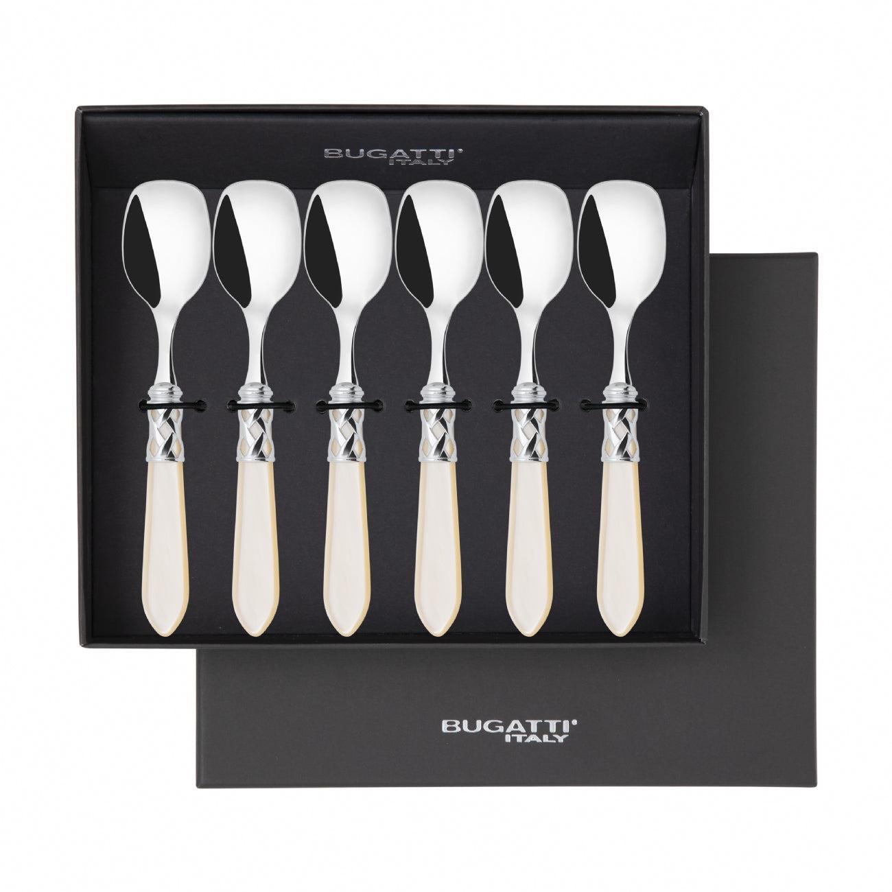 Aladdin Brilliant Ice Cream Spoons Set in gift box - Ivory